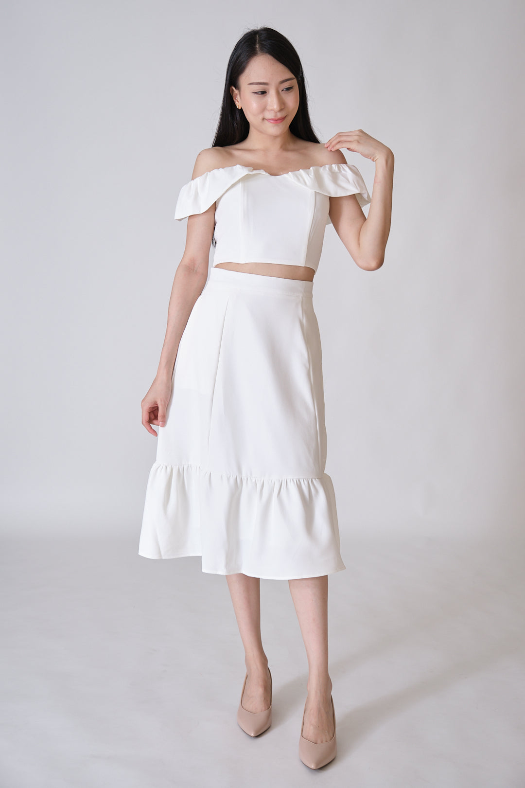 Chixxie Cindy Two-Piece Set (White)