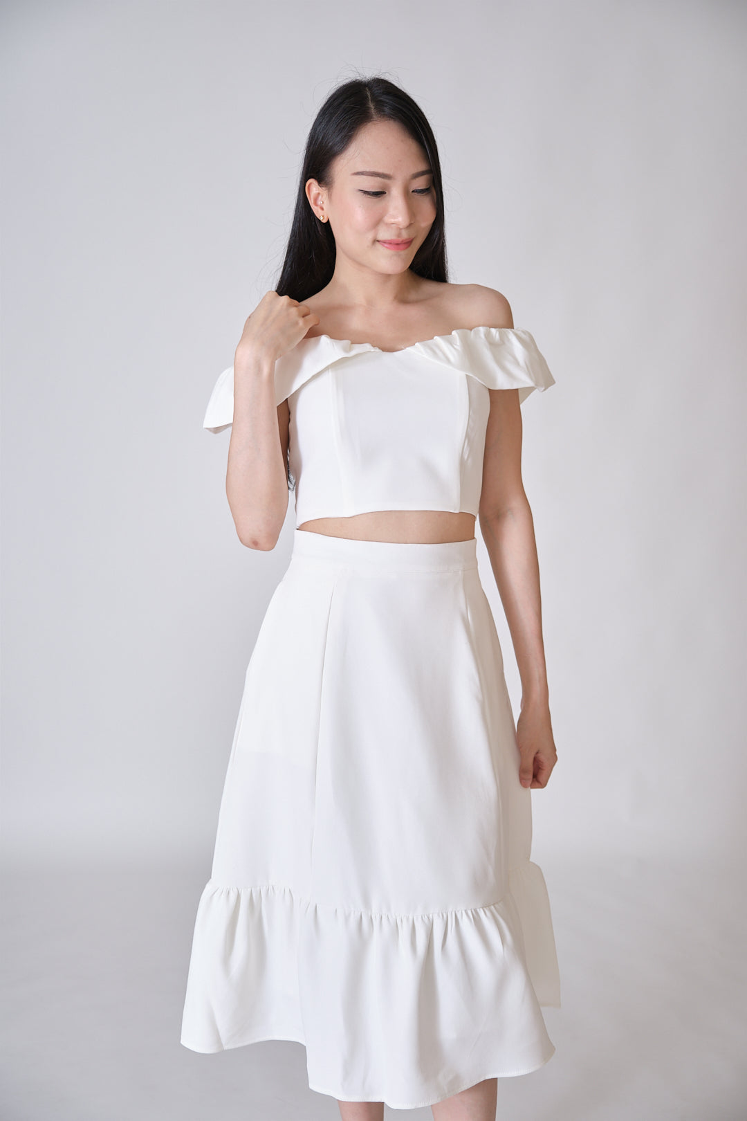Chixxie Cindy Two-Piece Set (White)