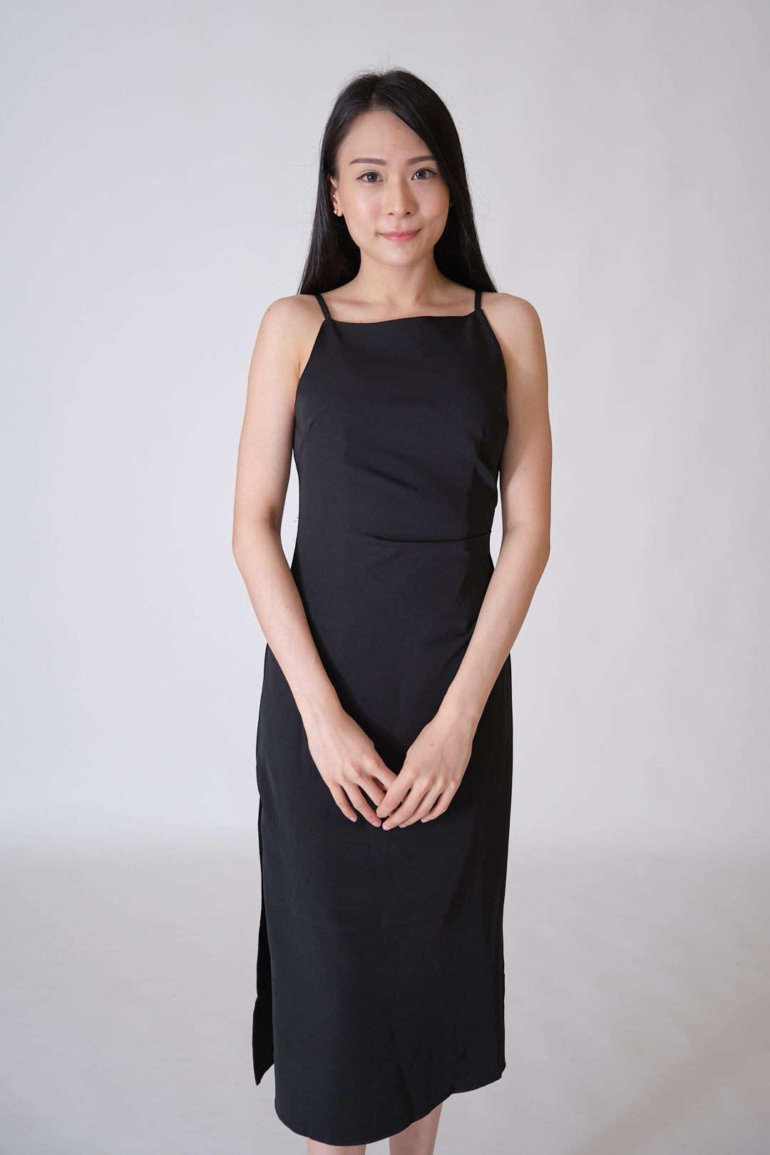 Chixxie Elle Halter Dress (Black)