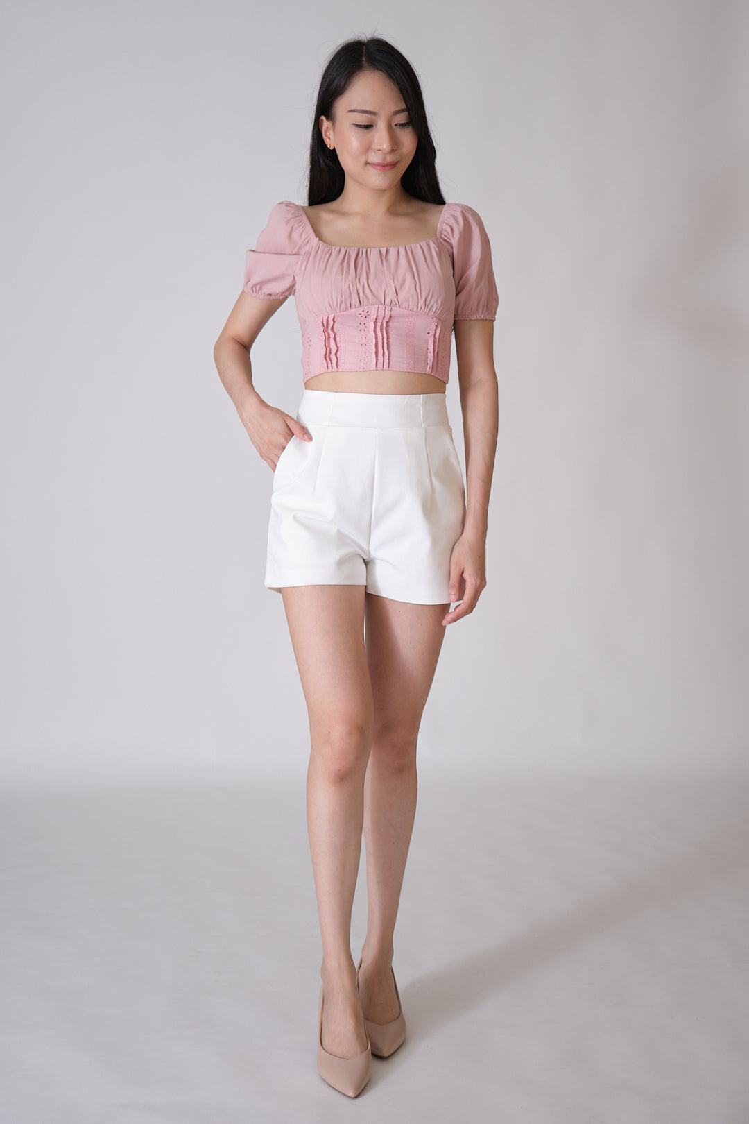 Chixxie Elaine Crop Top (Pink)