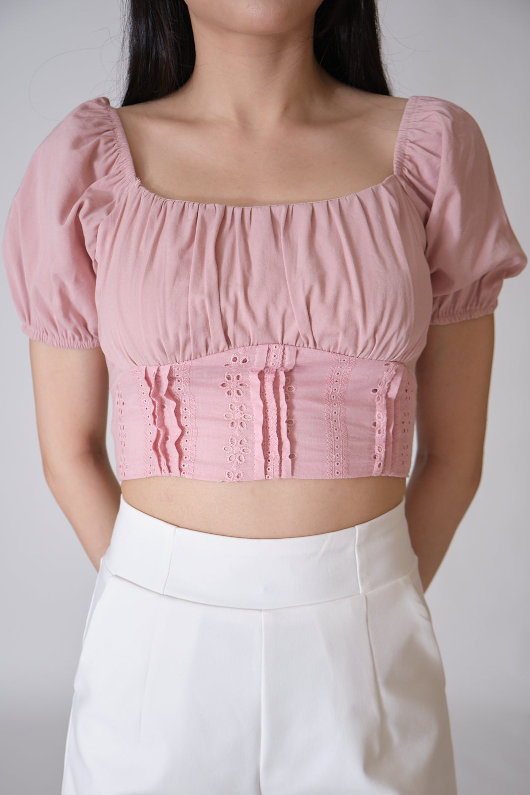 Chixxie Elaine Crop Top (Pink)