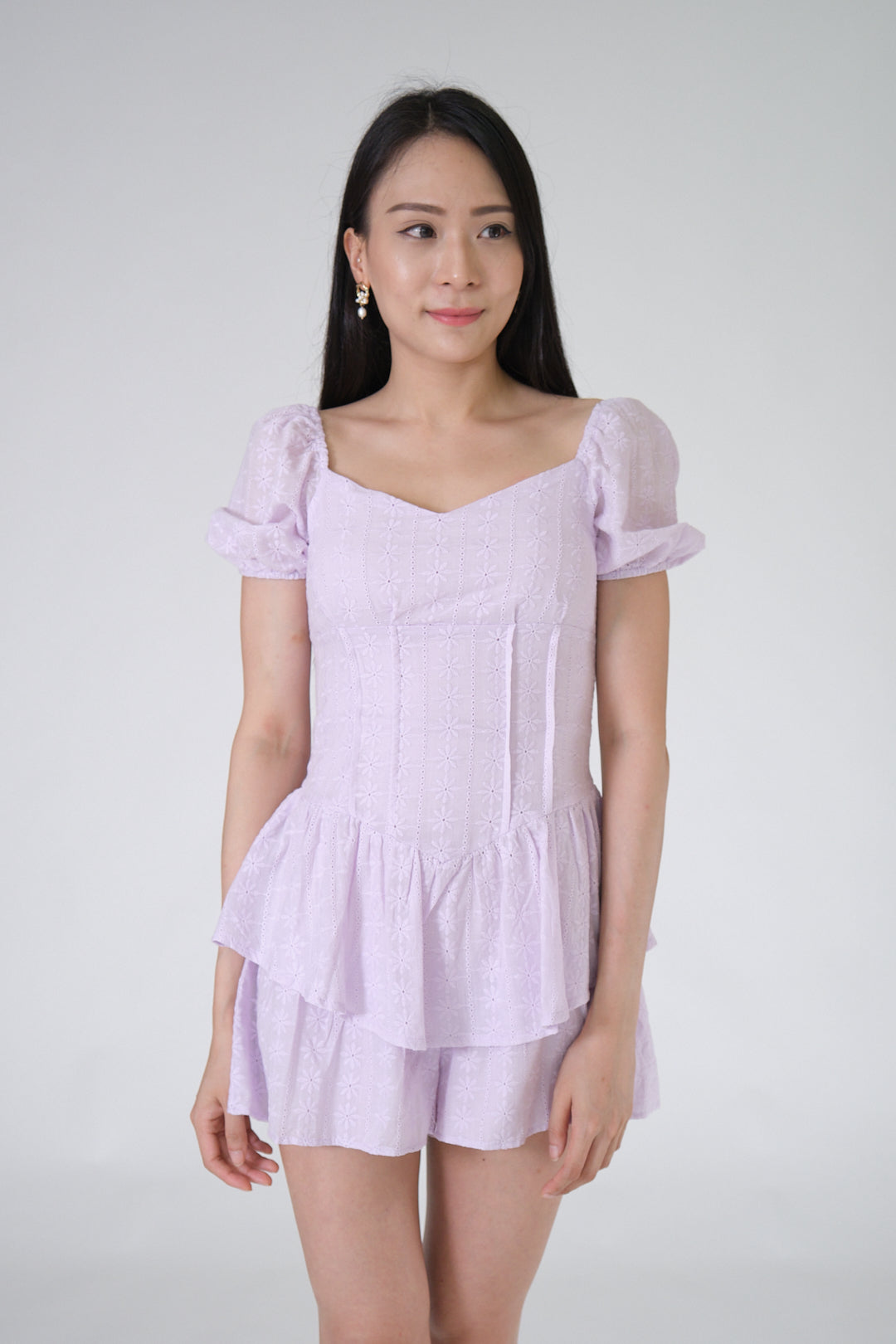 Chixxie Cassie Lace Playsuit (Lilac)