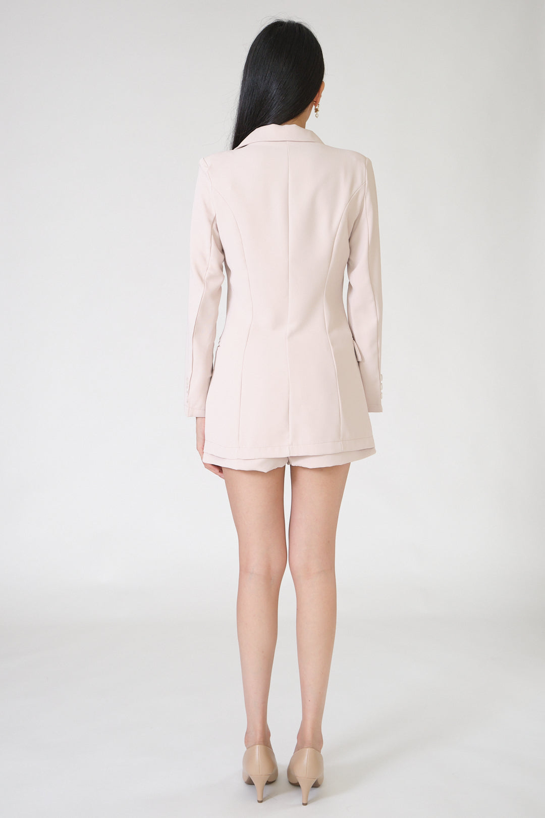 Chixxie Sydney Two-Piece Blazer Set (Beige)