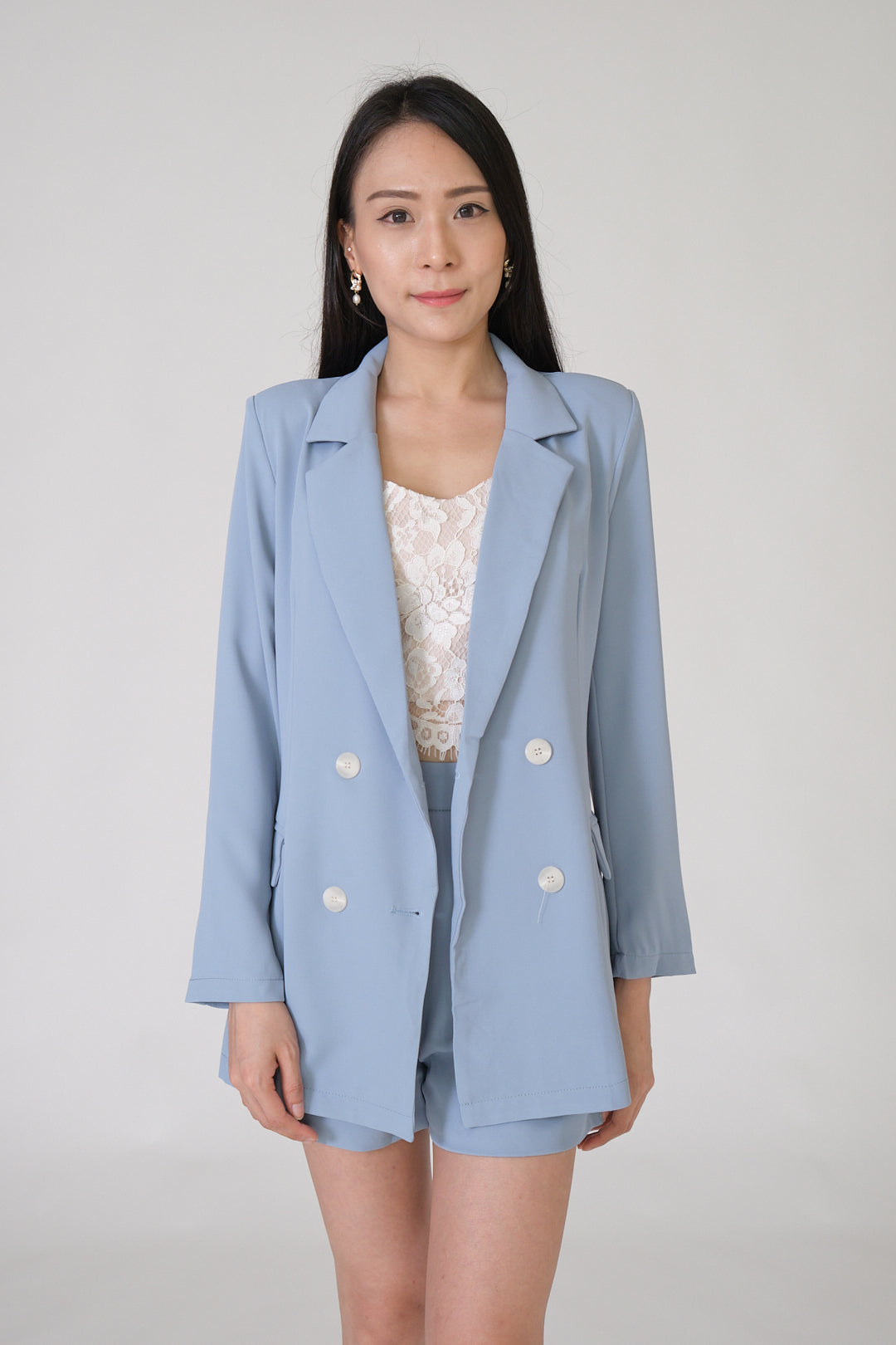Chixxie Sydney Two-Piece Blazer Set (Blue)