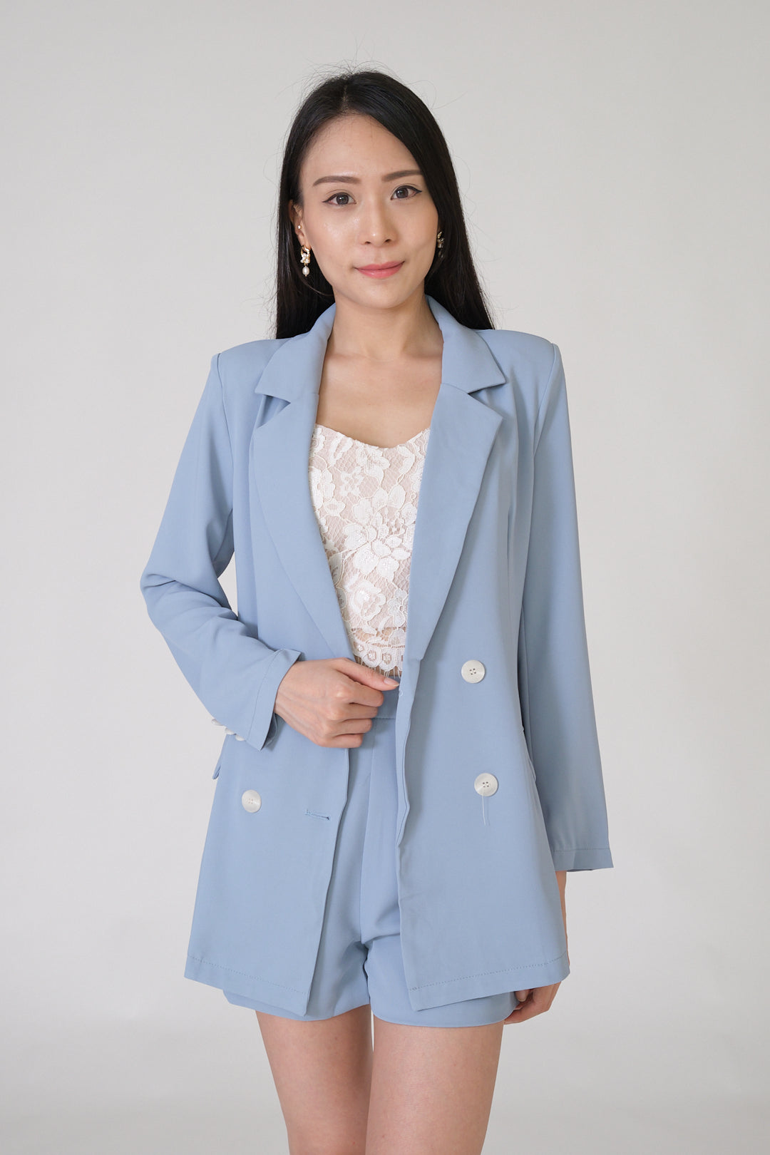 Chixxie Sydney Two-Piece Blazer Set (Blue)