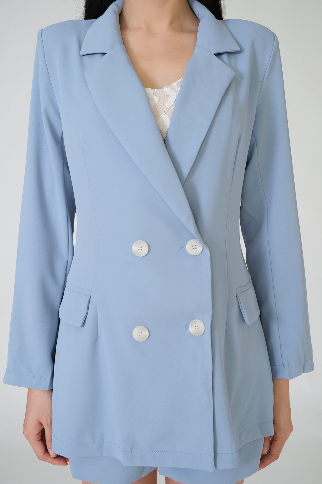 Chixxie Sydney Two-Piece Blazer Set (Blue)