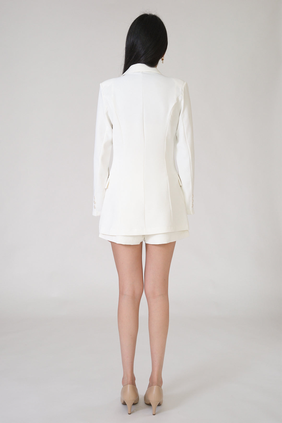 Chixxie Sydney Two-Piece Blazer Set (White)