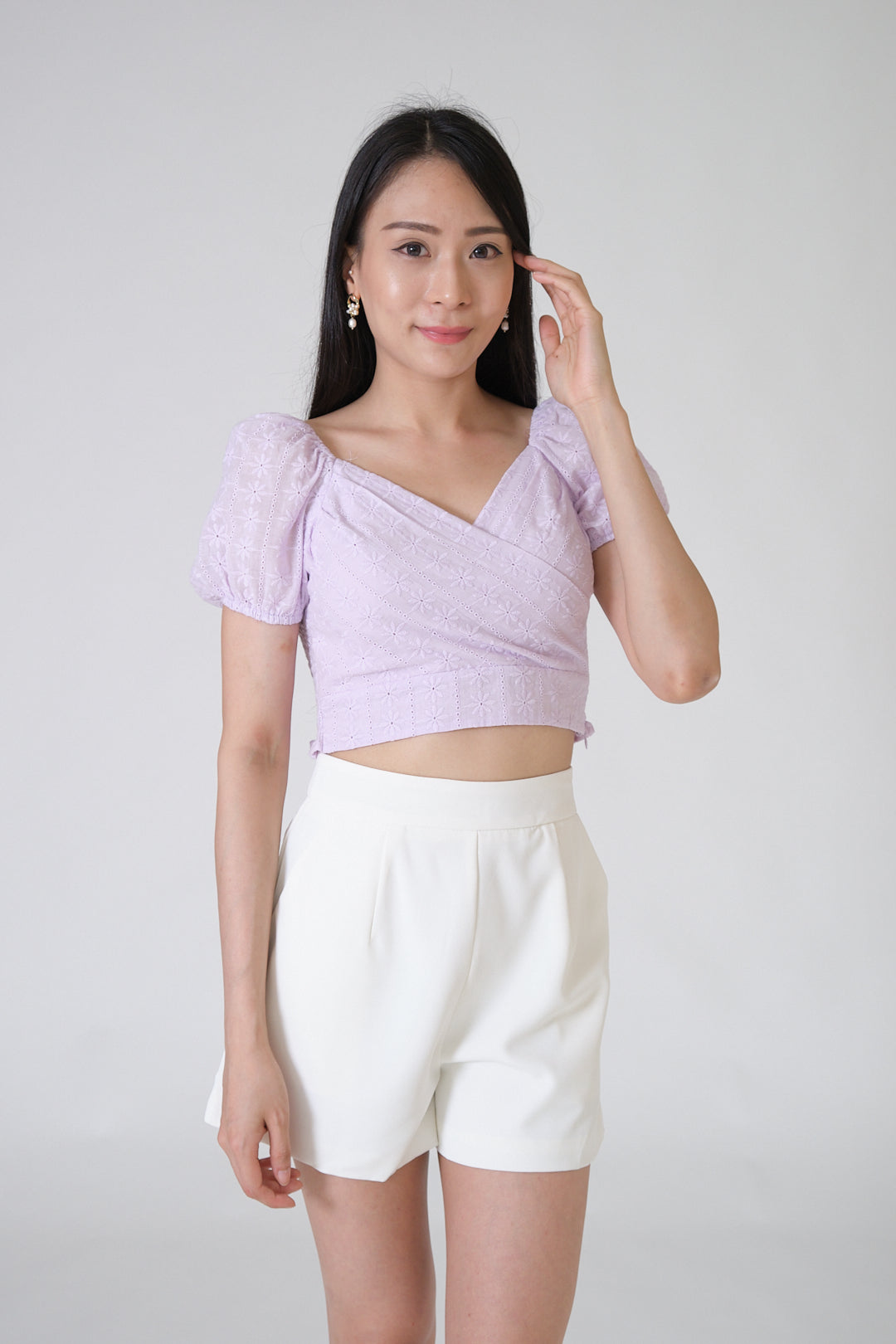 Chixxie Rebecca Lace Top (Lilac)