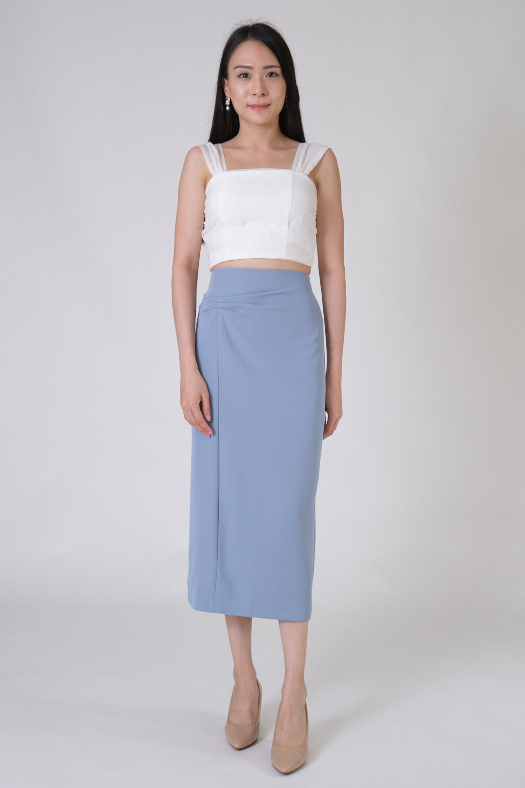 Chixxie Cheryl Midi Skirt (Blue)