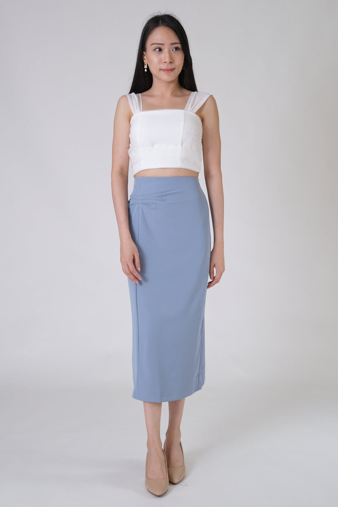 Chixxie Cheryl Midi Skirt (Blue)