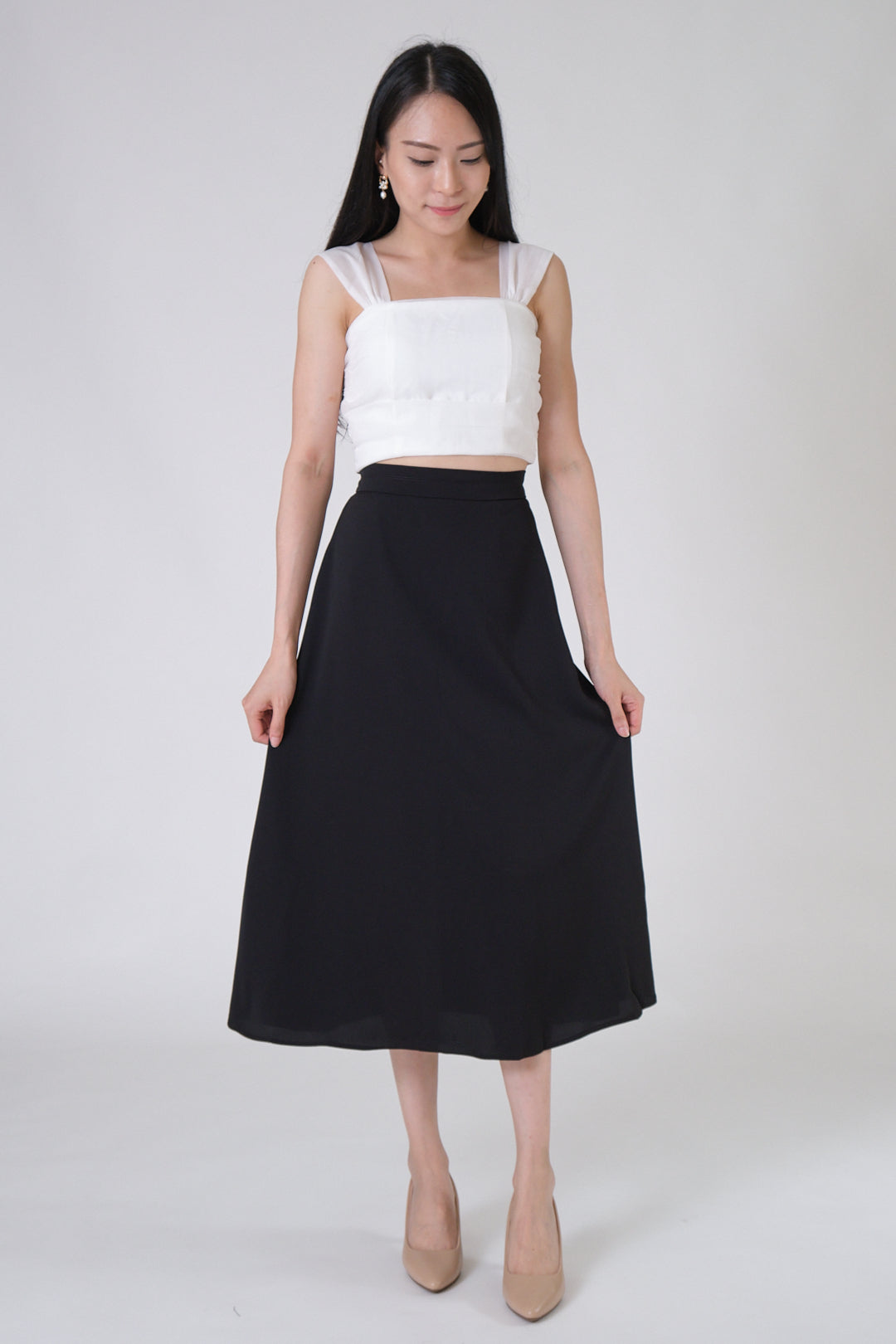 Chixxie Adeline Flare Skirt (Black)