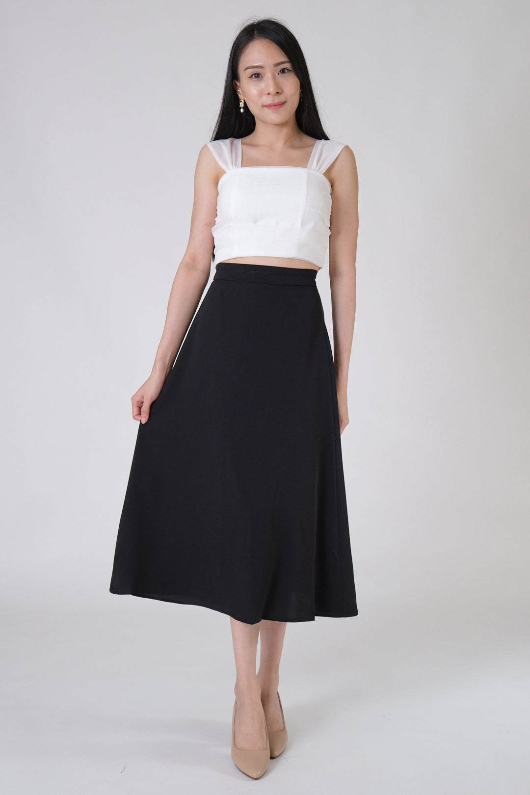 Chixxie Adeline Flare Skirt (Black)