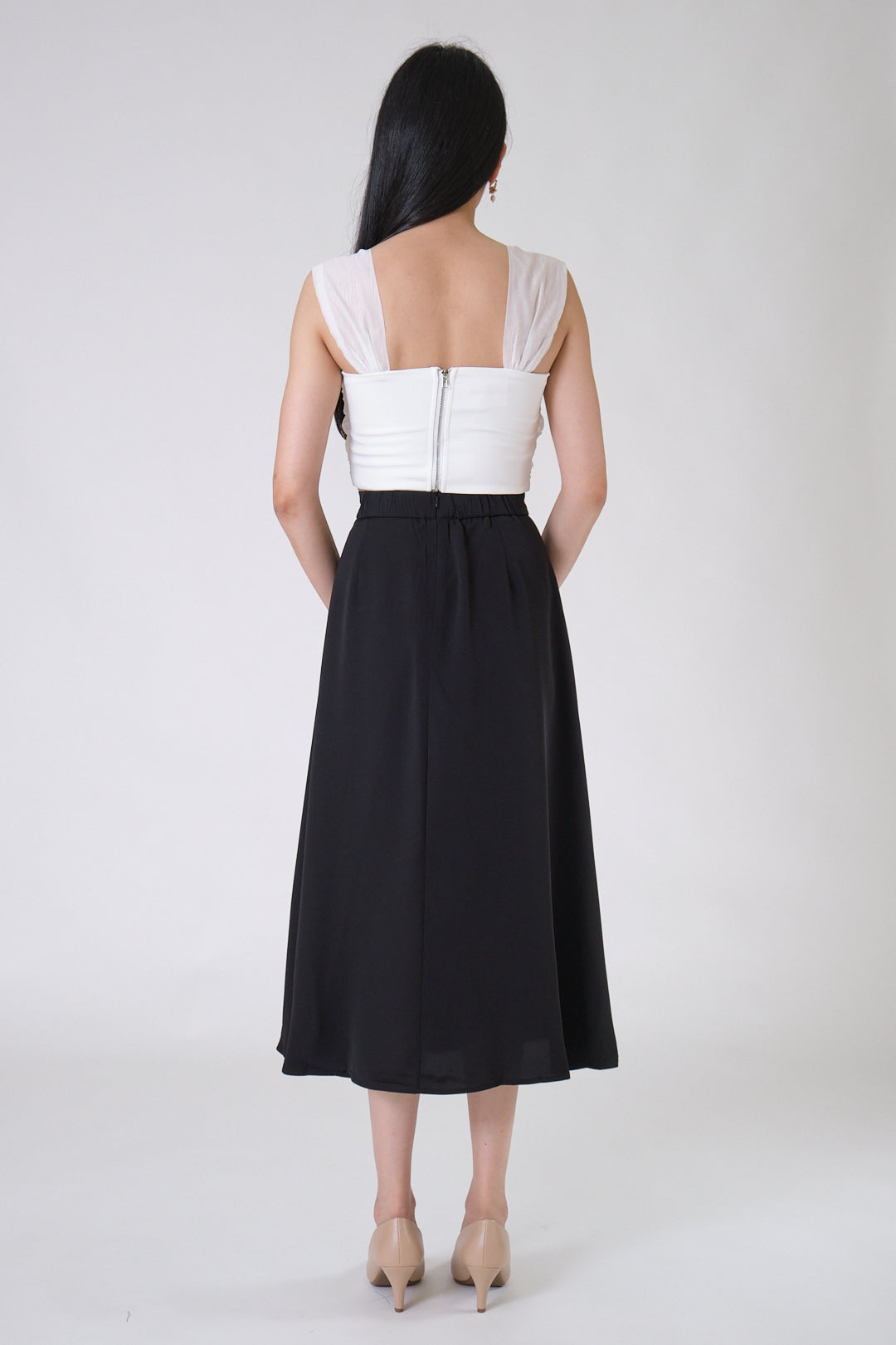 Chixxie Adeline Flare Skirt (Black)