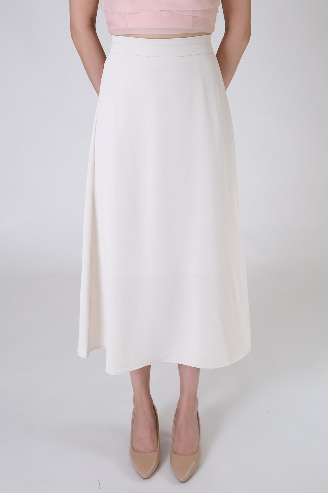 Chixxie Adeline Flare Skirt (Beige)