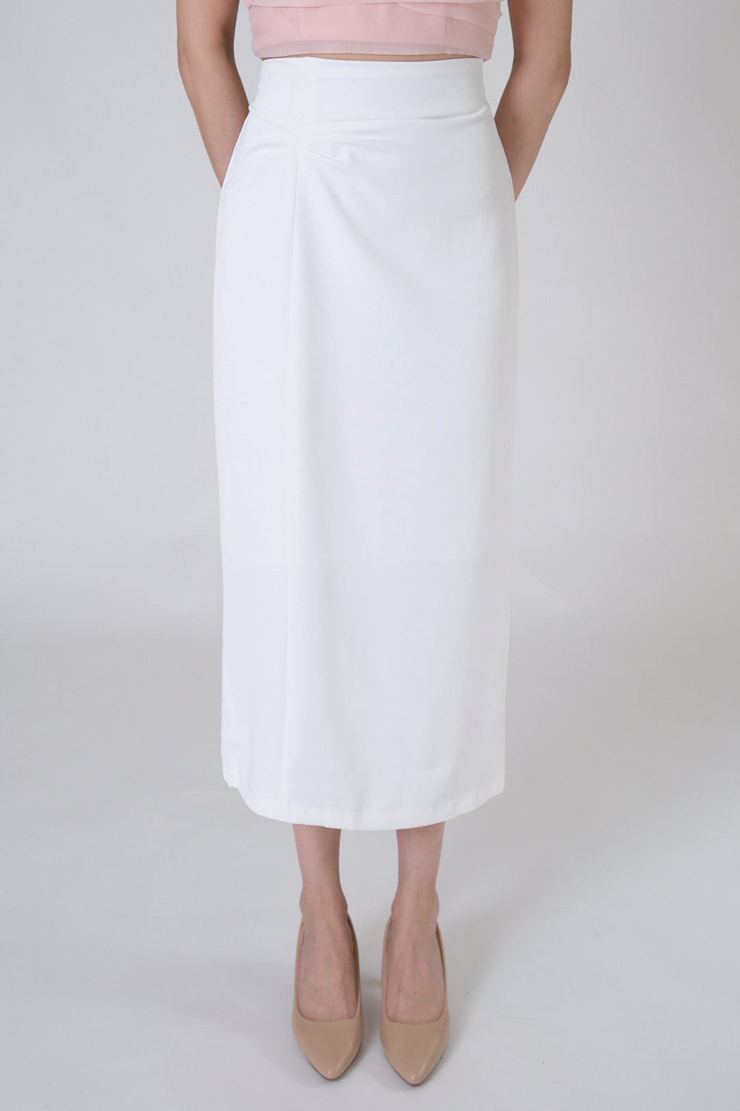 Chixxie Cheryl Midi Skirt (White)