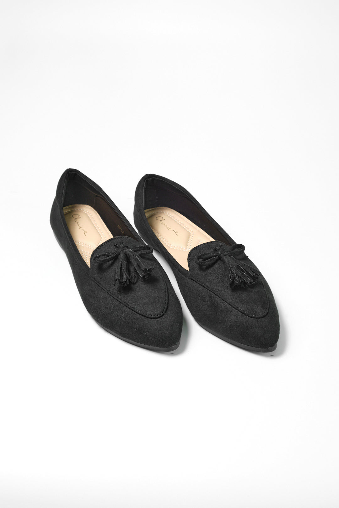 Chixxie XP14 Suede Tassle Pointed Toe Flats
