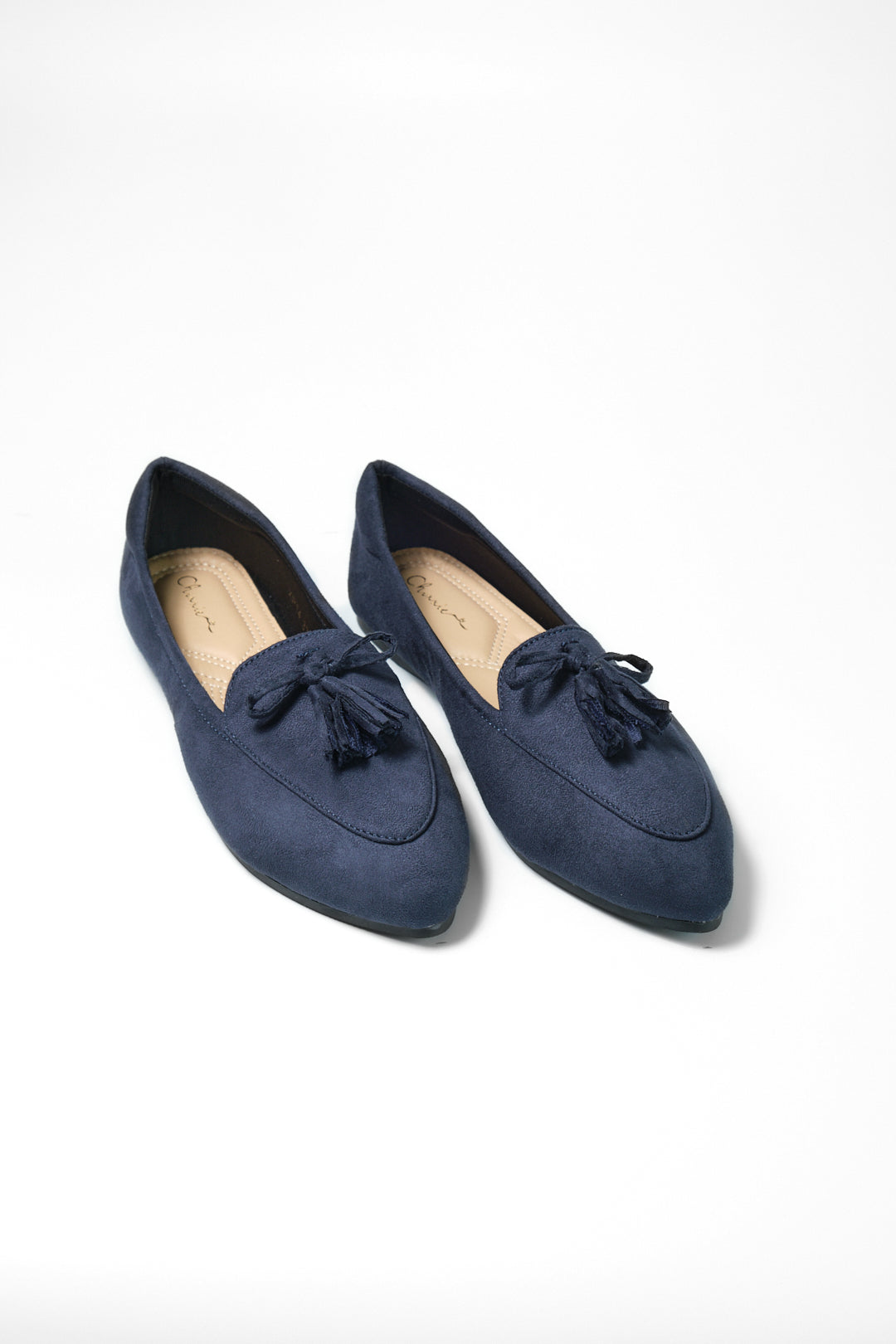 Chixxie XP14 Suede Tassle Pointed Toe Flats