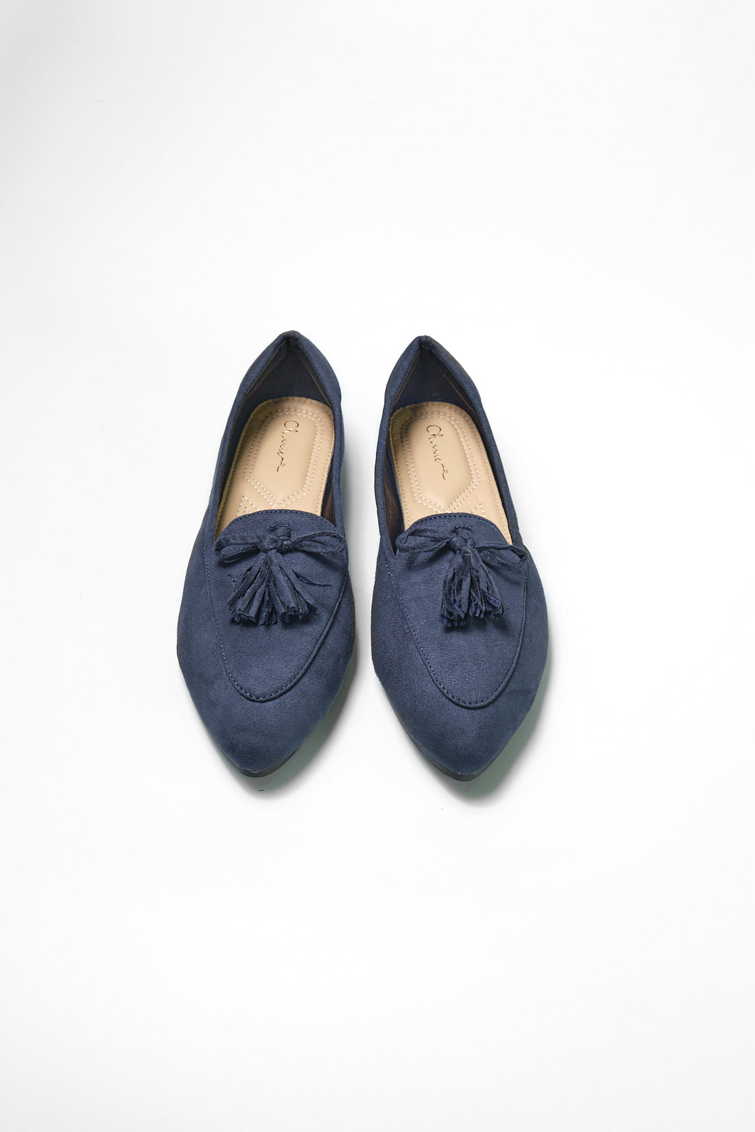 Chixxie XP14 Suede Tassle Pointed Toe Flats