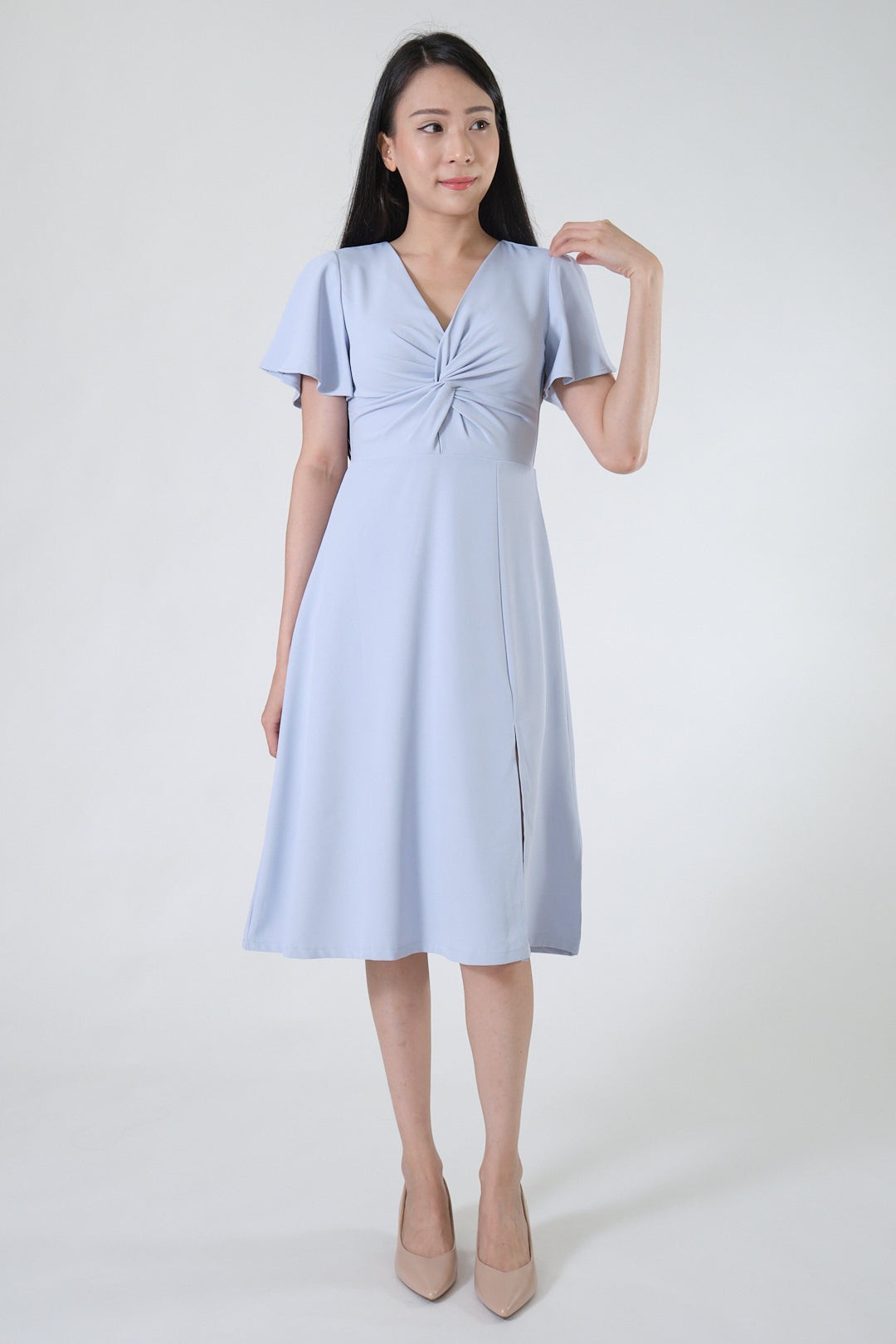 Chixxie Audrey Midi Dress (Blue)