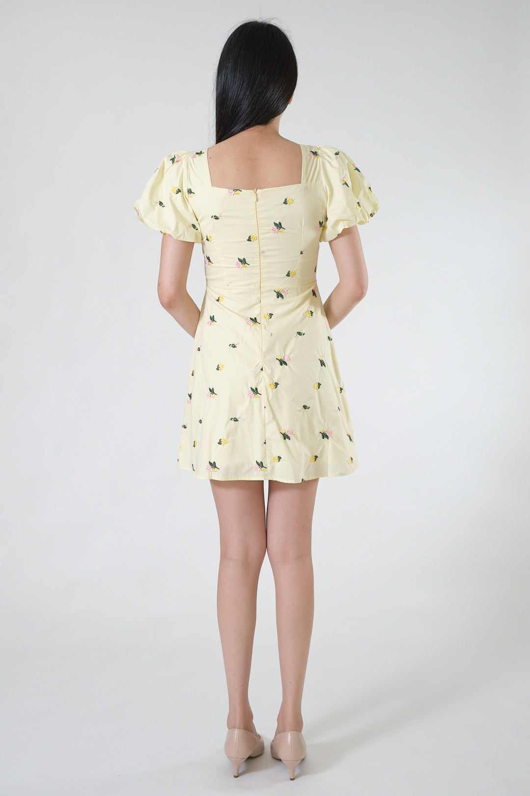 Chixxie Nana Floral Short Dress (Yellow)