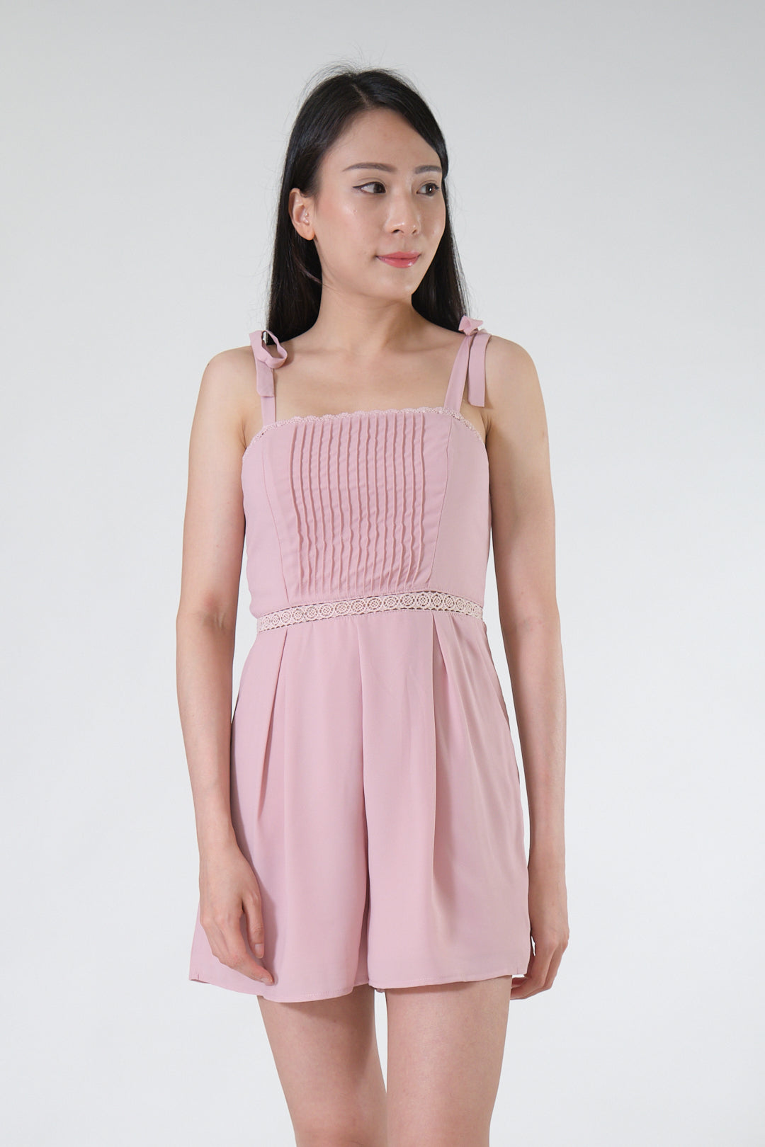 Chixxie Holly Ribbon Playsuit (Pink)