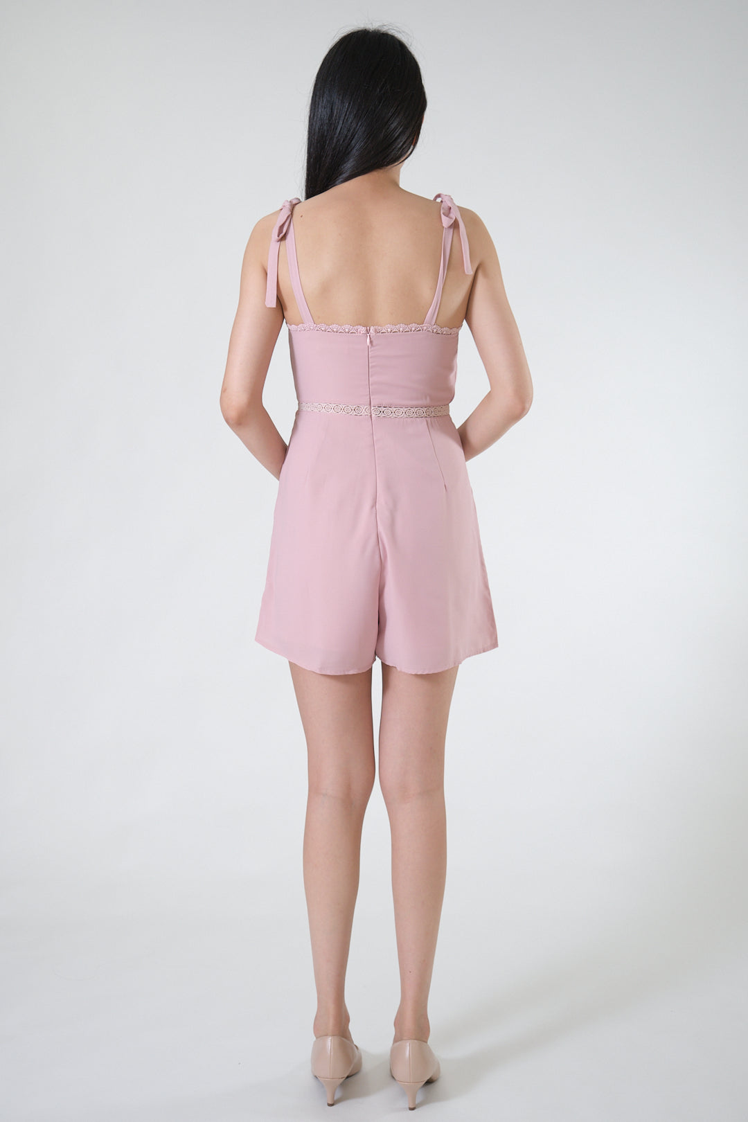 Chixxie Holly Ribbon Playsuit (Pink)