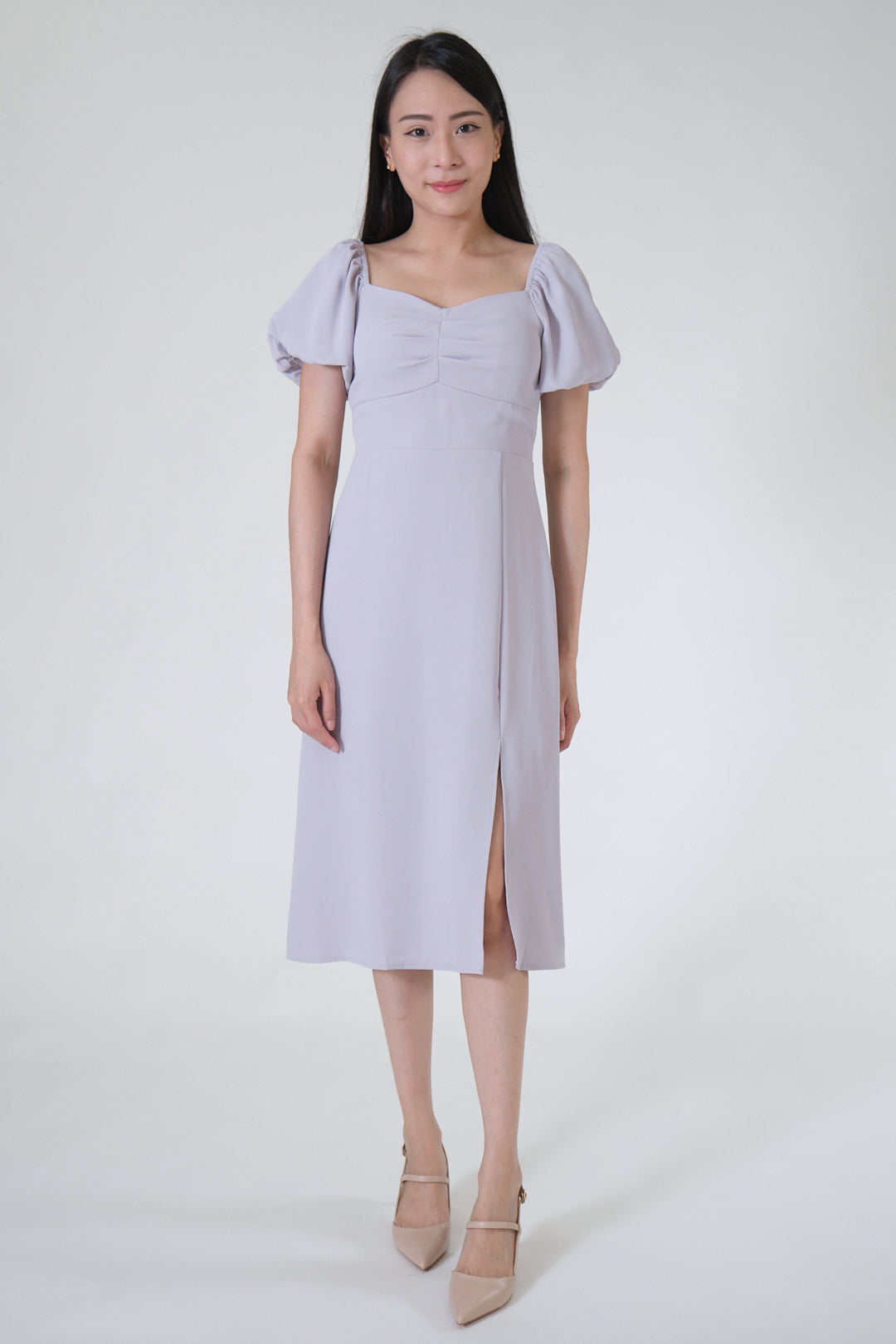 Chixxie Jovane Midi Dress (Purple Grey)