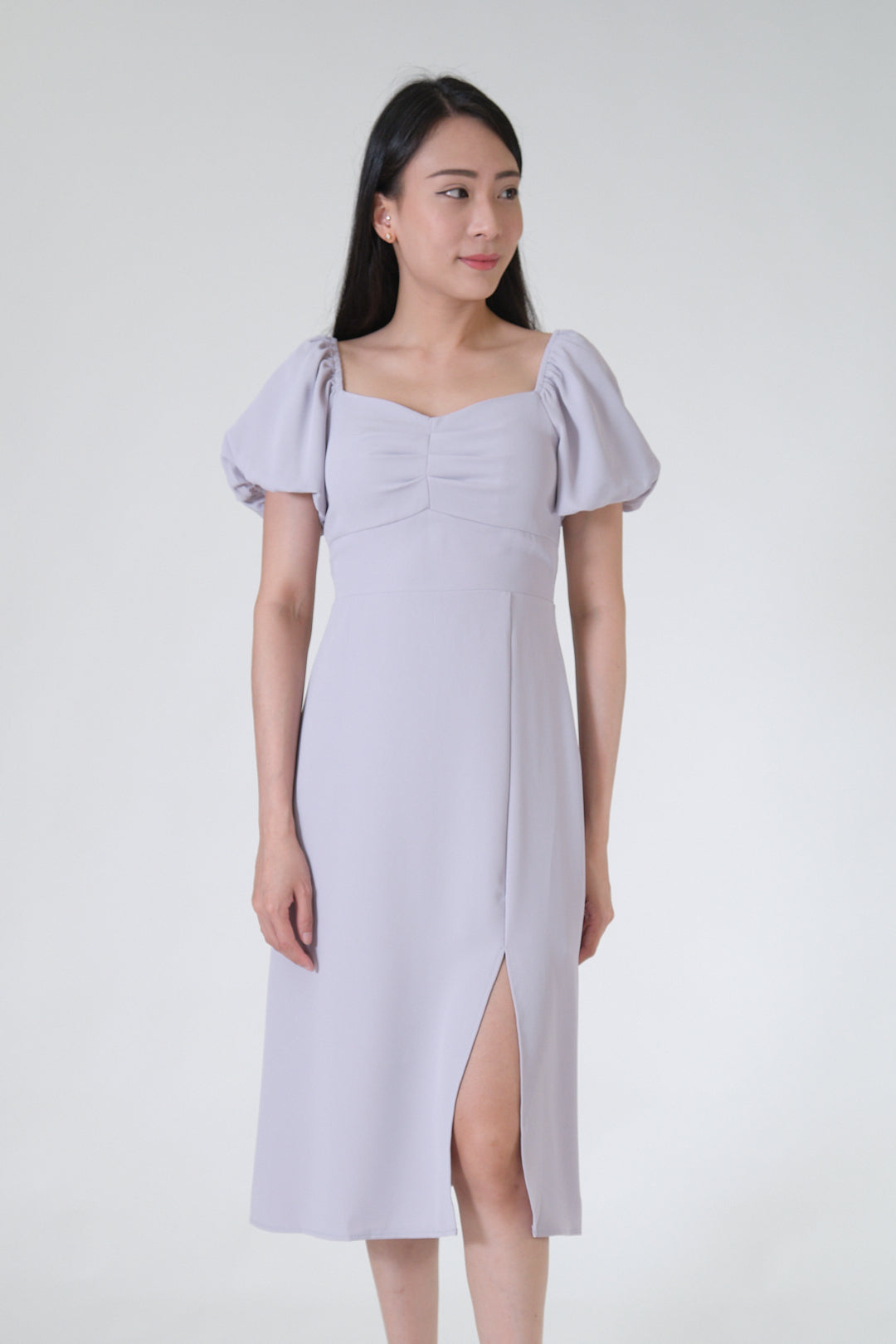 Chixxie Jovane Midi Dress (Purple Grey)