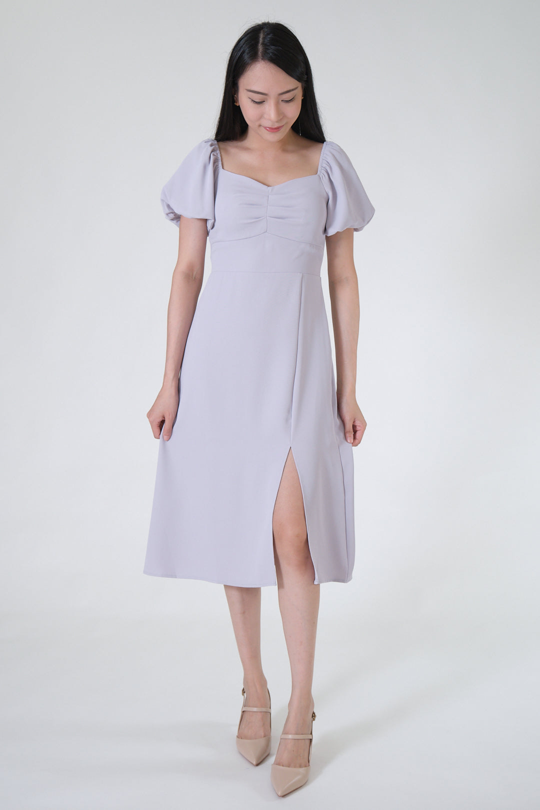Chixxie Jovane Midi Dress (Purple Grey)