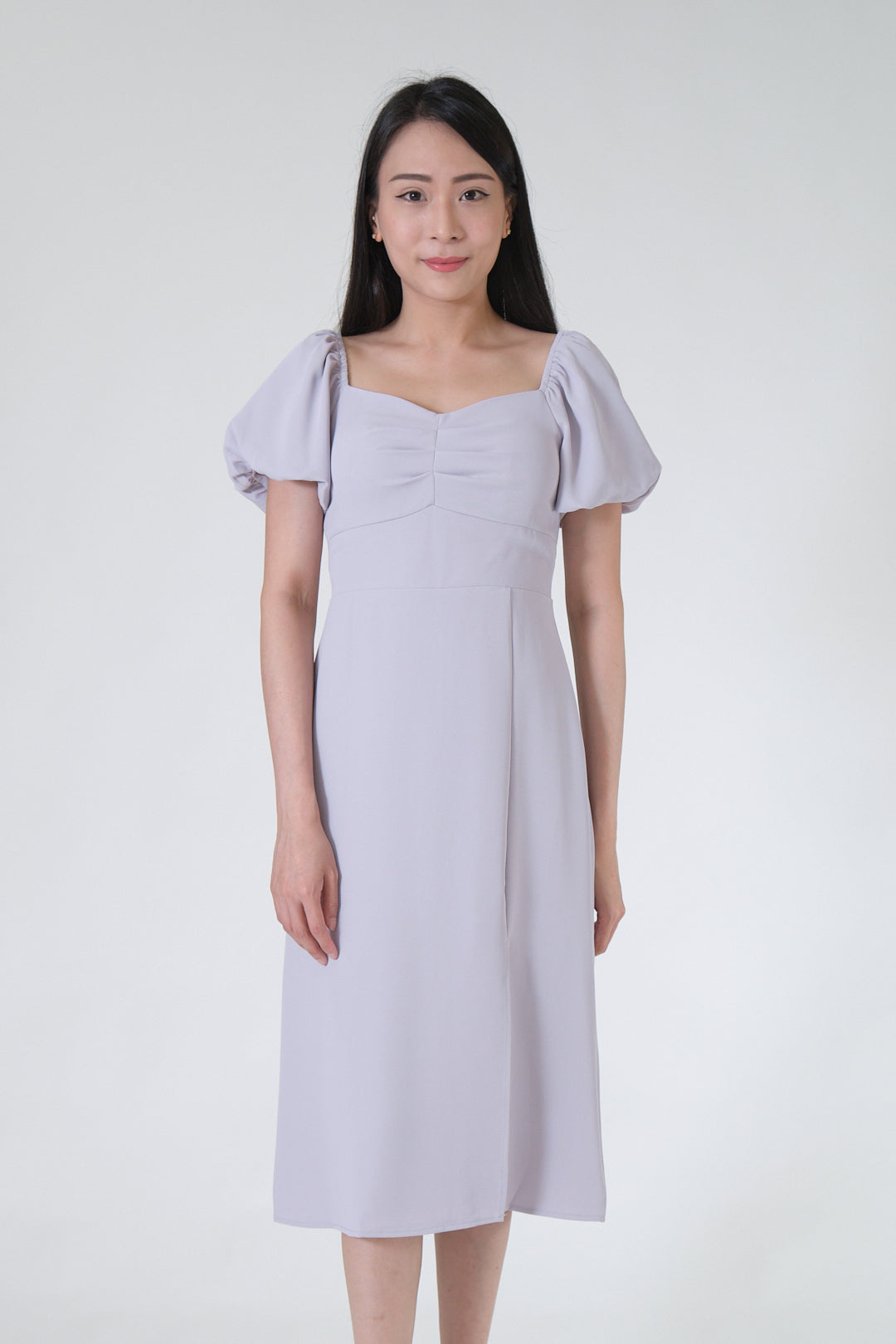 Chixxie Jovane Midi Dress (Purple Grey)
