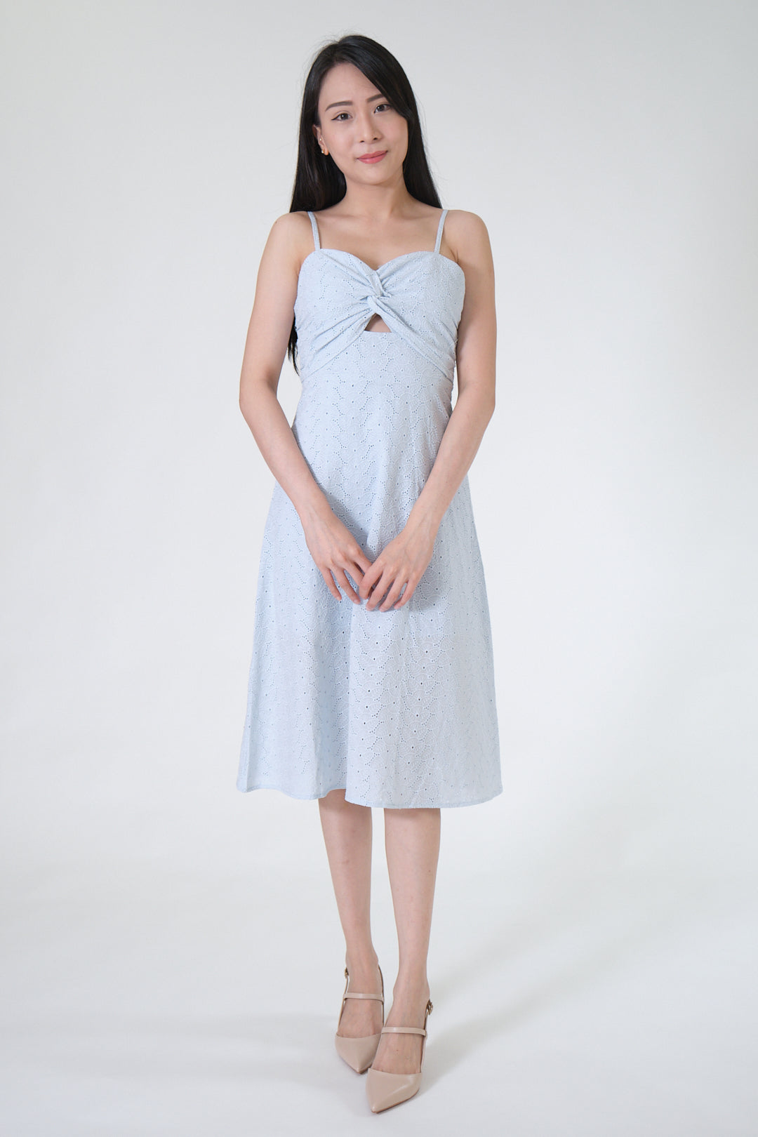 Chixxie Emily Lace Midi Dress (Blue)