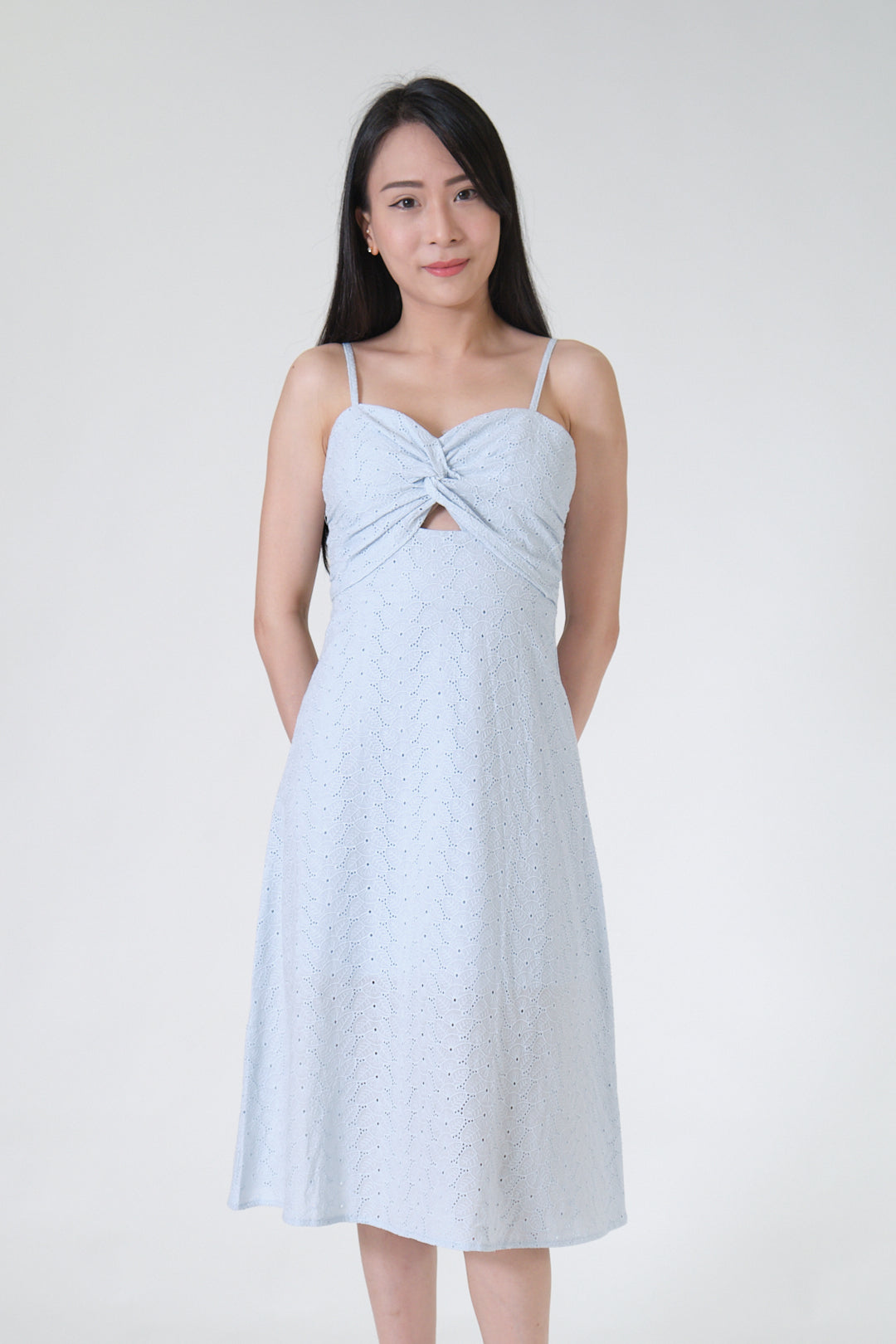 Chixxie Emily Lace Midi Dress (Blue)