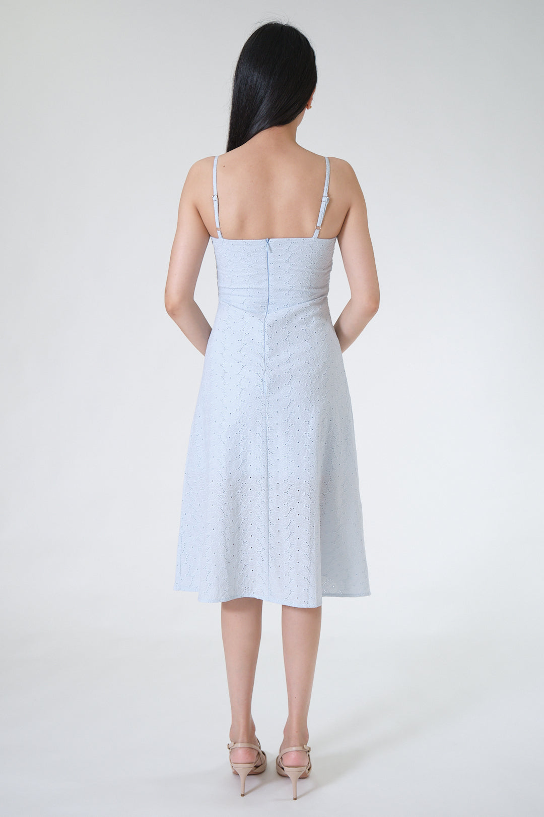Chixxie Emily Lace Midi Dress (Blue)