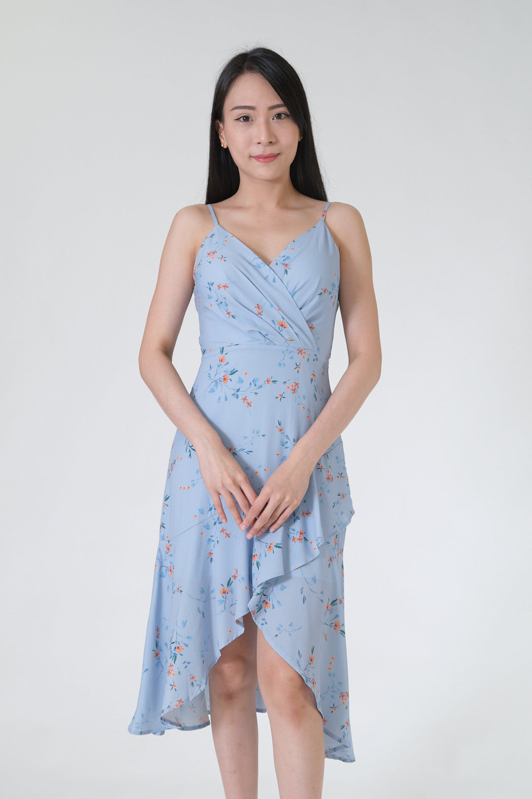Chixxie Florence Floral Dress (Blue)