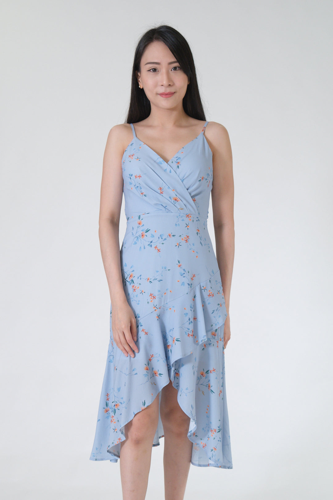 Chixxie Florence Floral Dress (Blue)