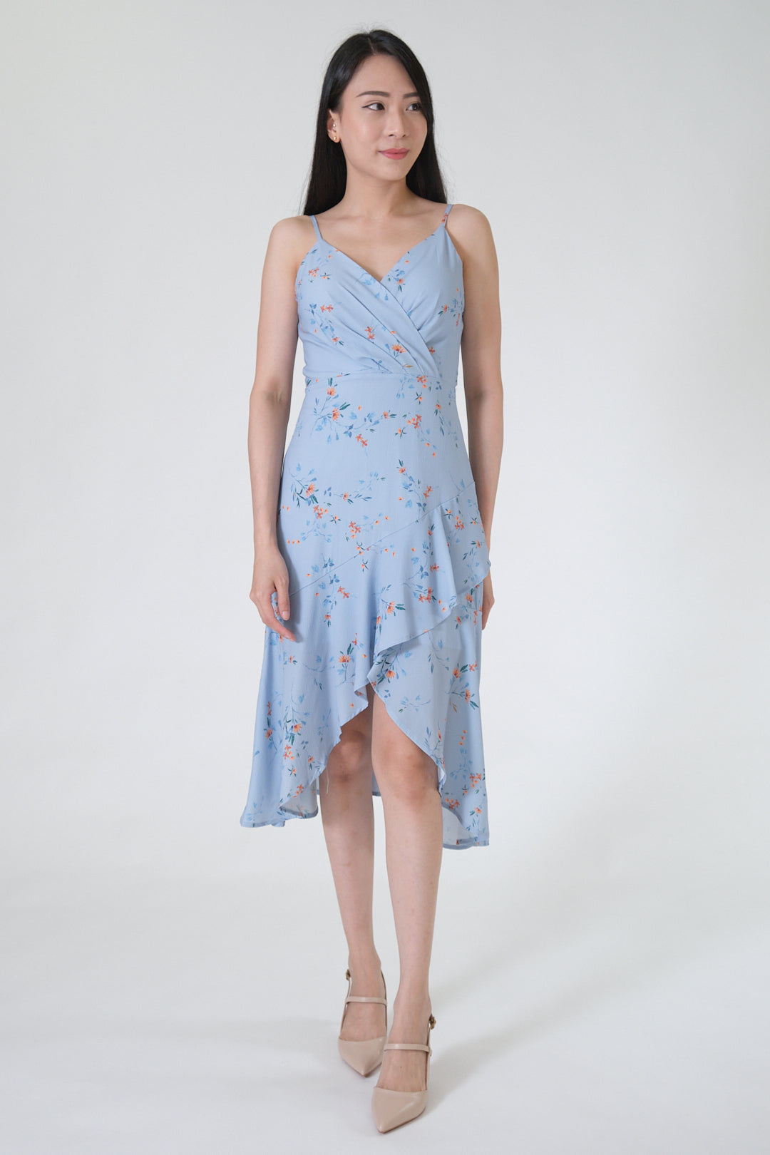 Chixxie Florence Floral Dress (Blue)