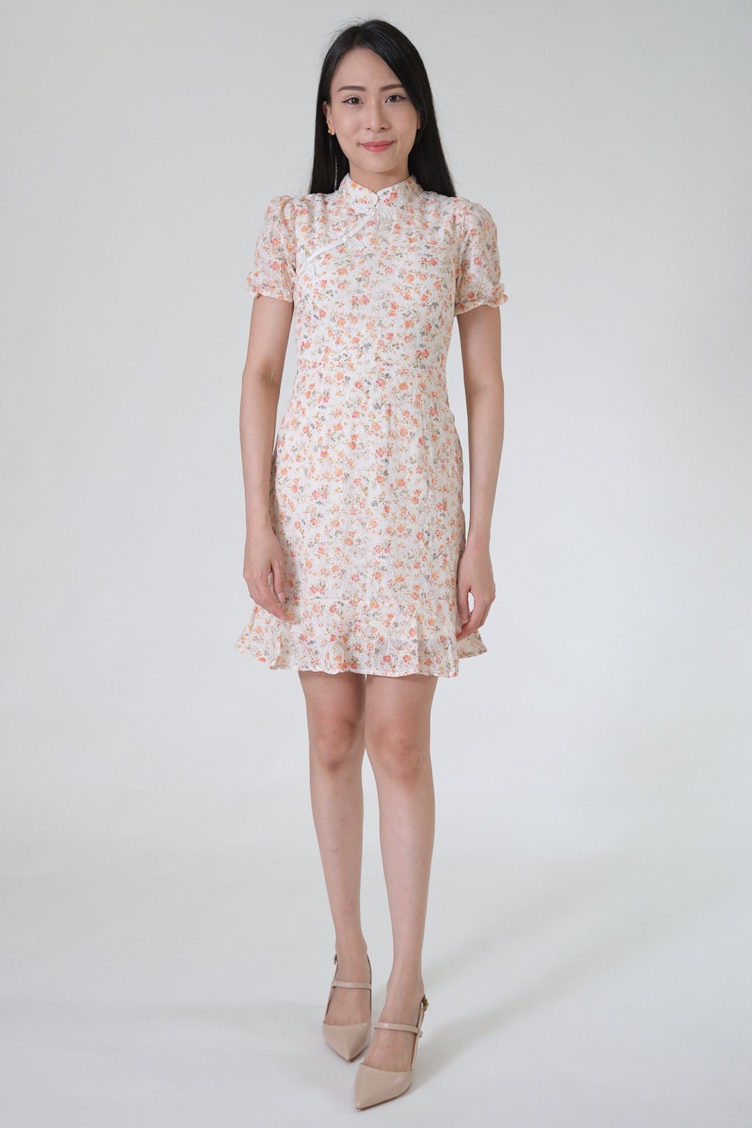 Chixxie Daisy Floral Cheongsam Dress