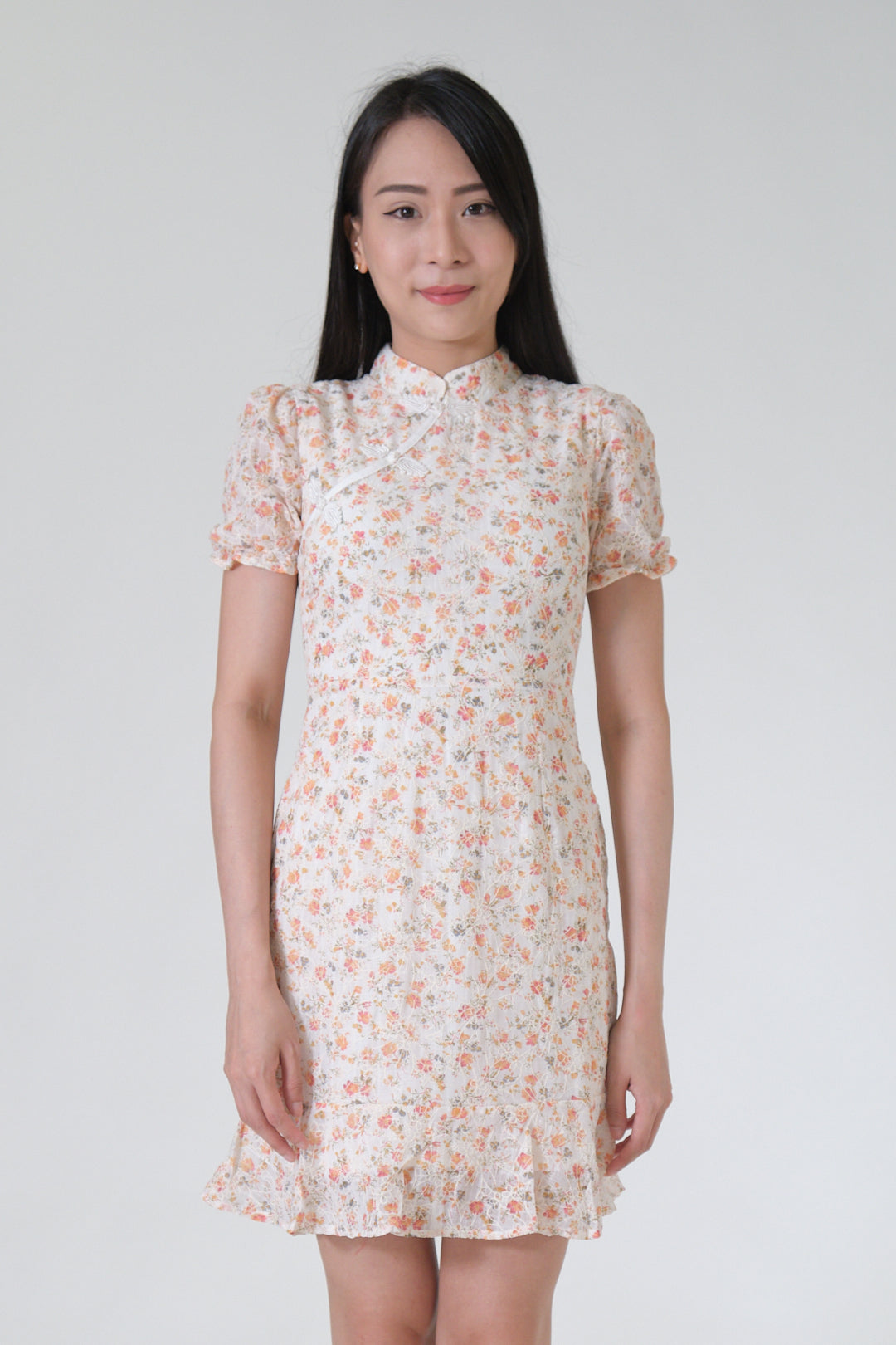 Chixxie Daisy Floral Cheongsam Dress