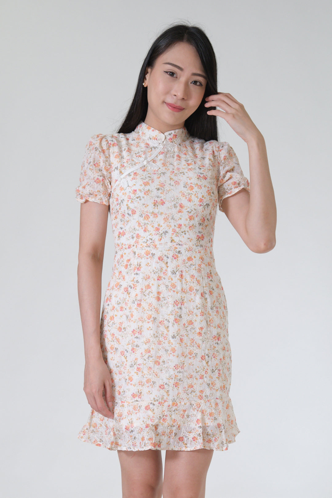 Chixxie Daisy Floral Cheongsam Dress
