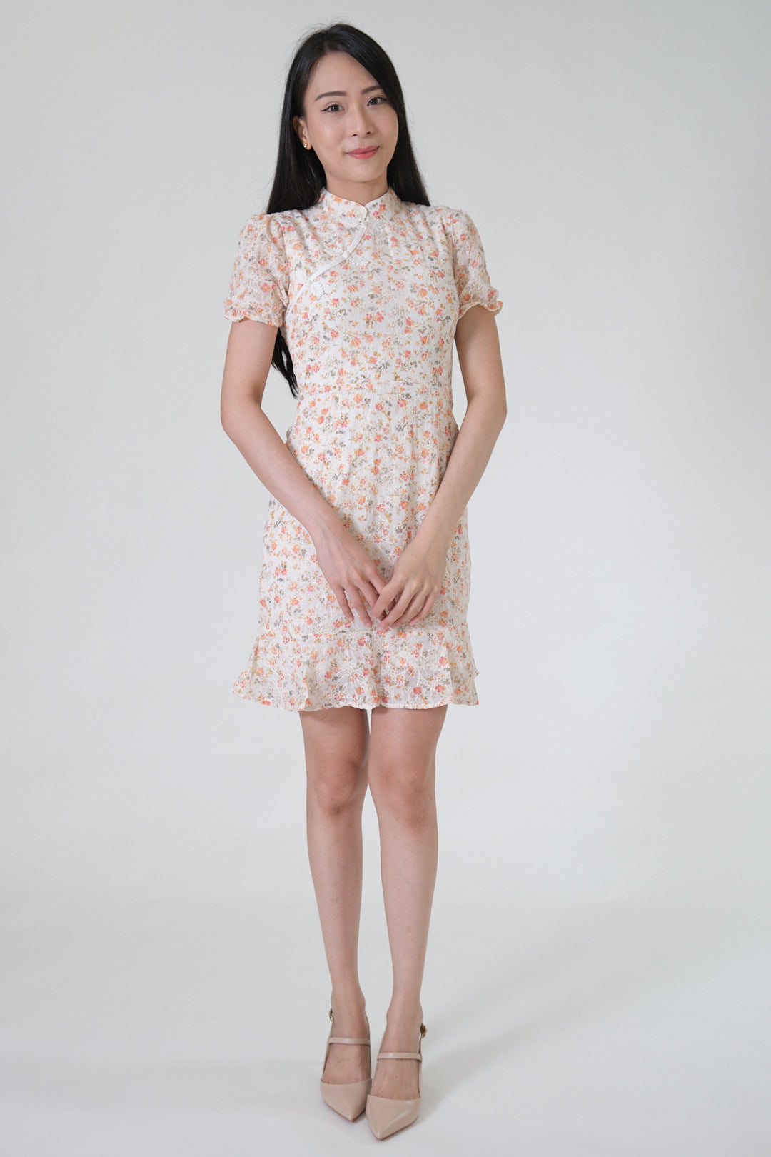 Chixxie Daisy Floral Cheongsam Dress