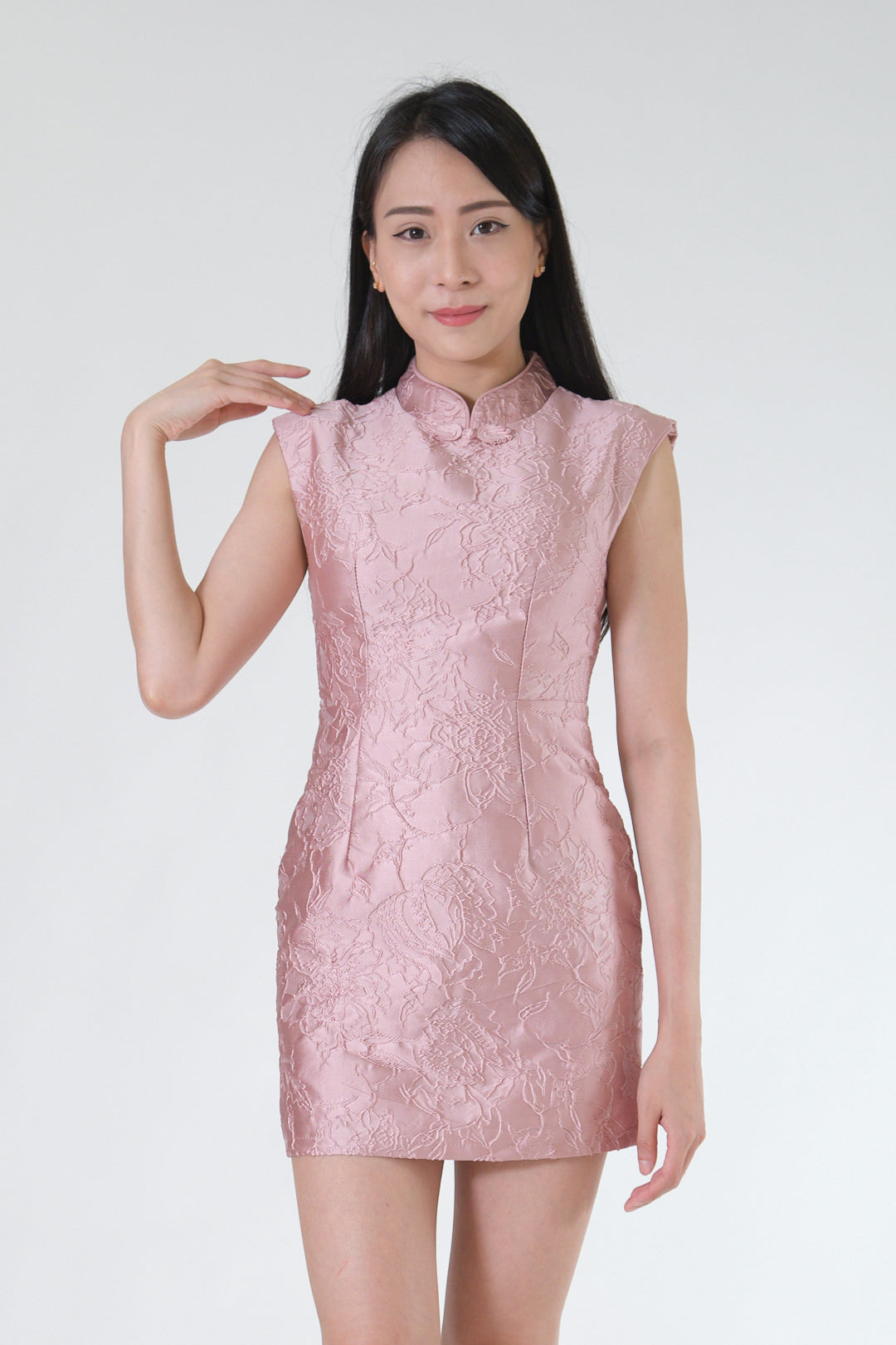 Chixxie Peony Cheongsam Playsuit (Pink)