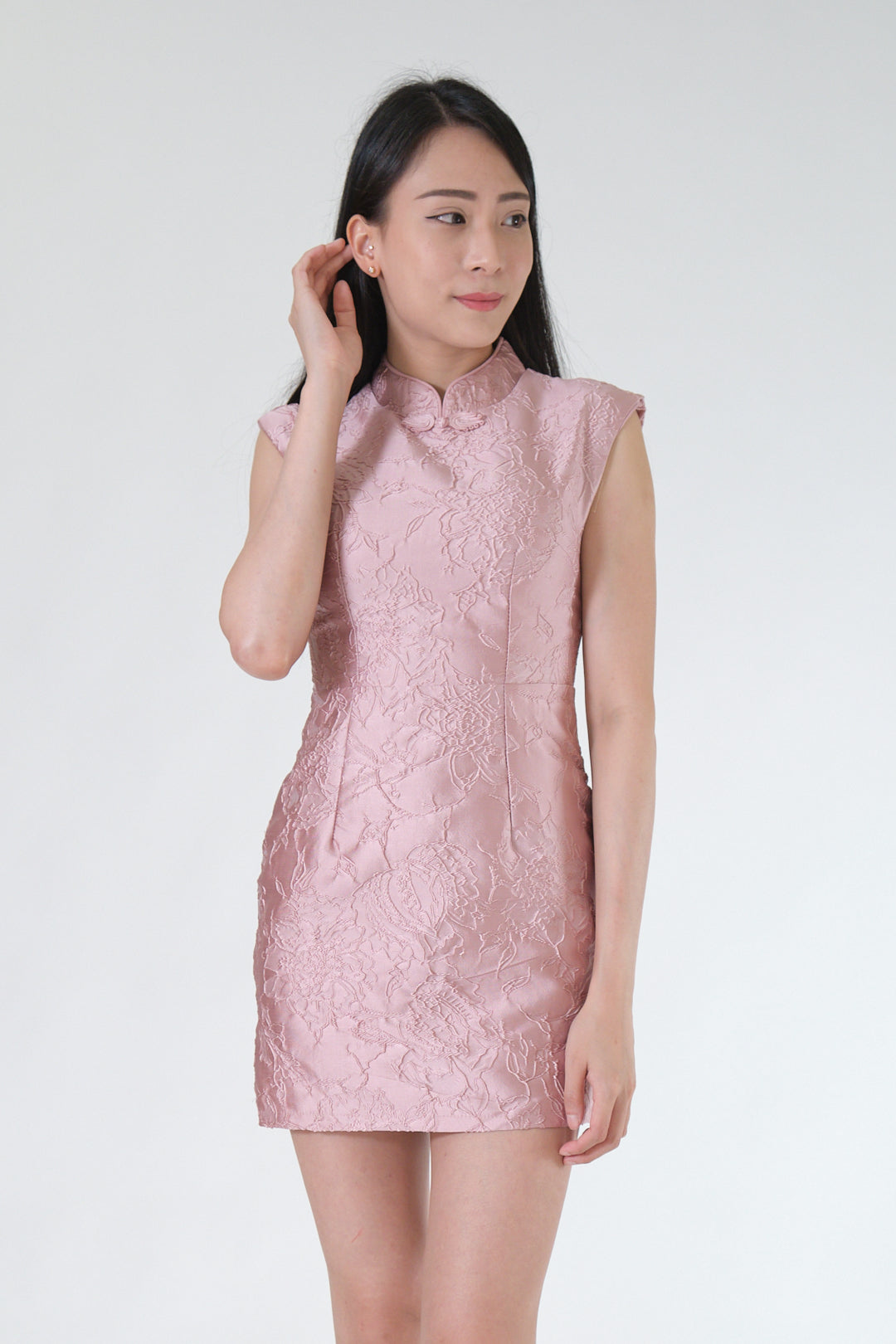 Chixxie Peony Cheongsam Playsuit (Pink)