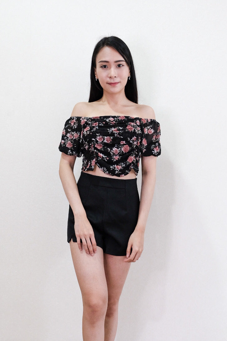 Chixxie Lara Off-Shoulder Top (Black)