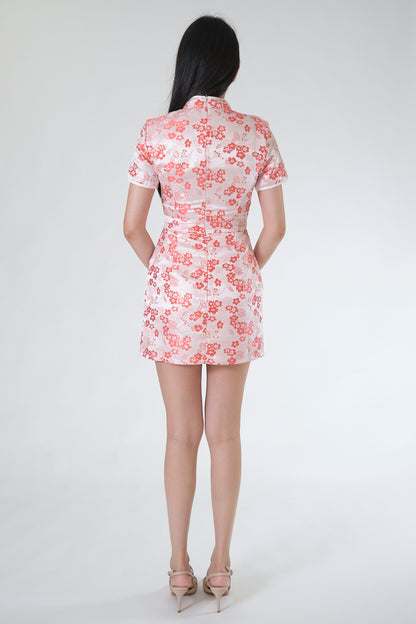 Chixxie Pearlyn Cheongsam Playsuit (Red)