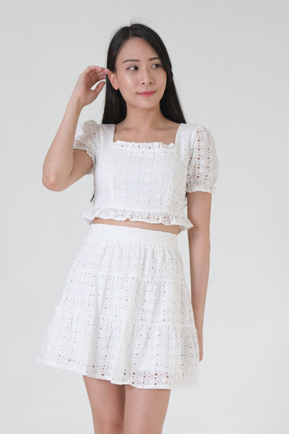 Chixxie Venice Lace Two-Piece Set (White)