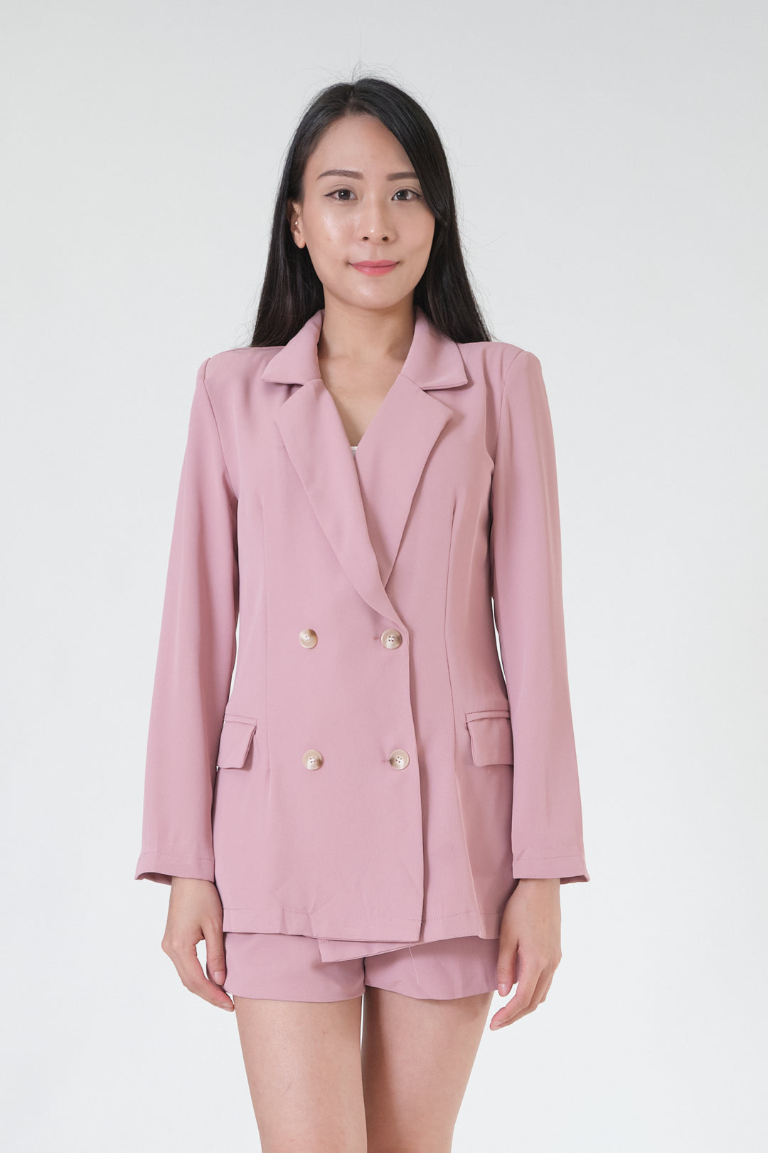 Chixxie Sydney Two-Piece Blazer Set (Pink)