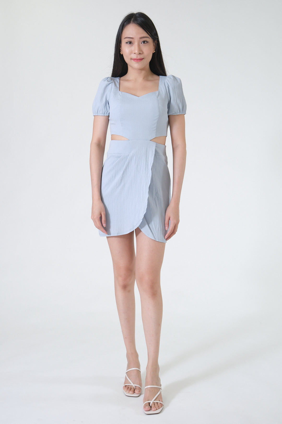 Chixxie Penny Cutout Short Dress (Blue)