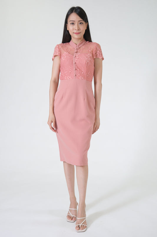 Chixxie Rosalie Cheongsam (Pink)