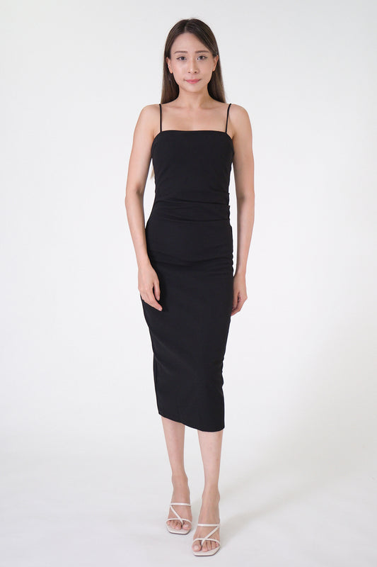 Chixxie Miley Midi Dress (Black)