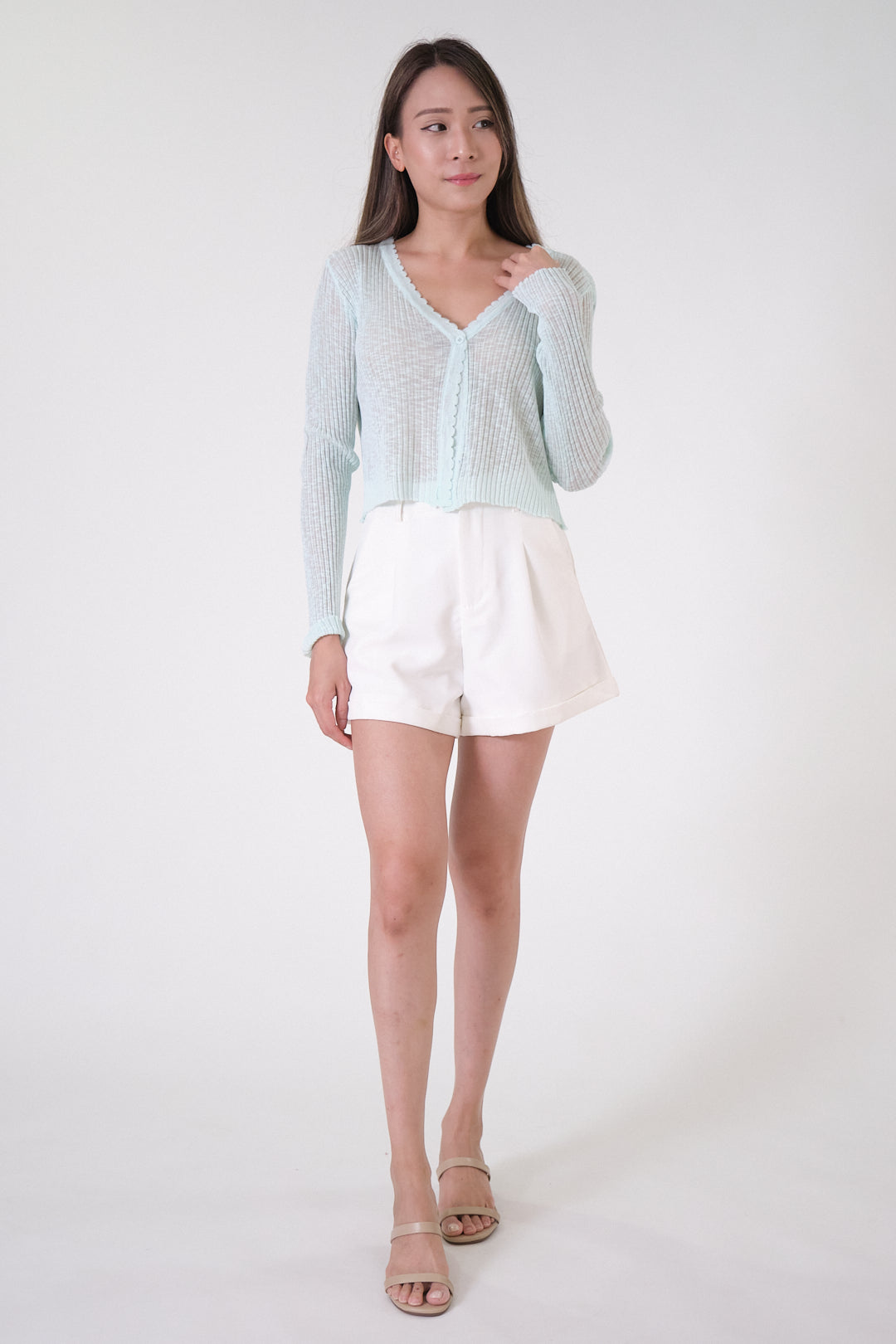 Chixxie Meghan Crop Cardigan (Green)